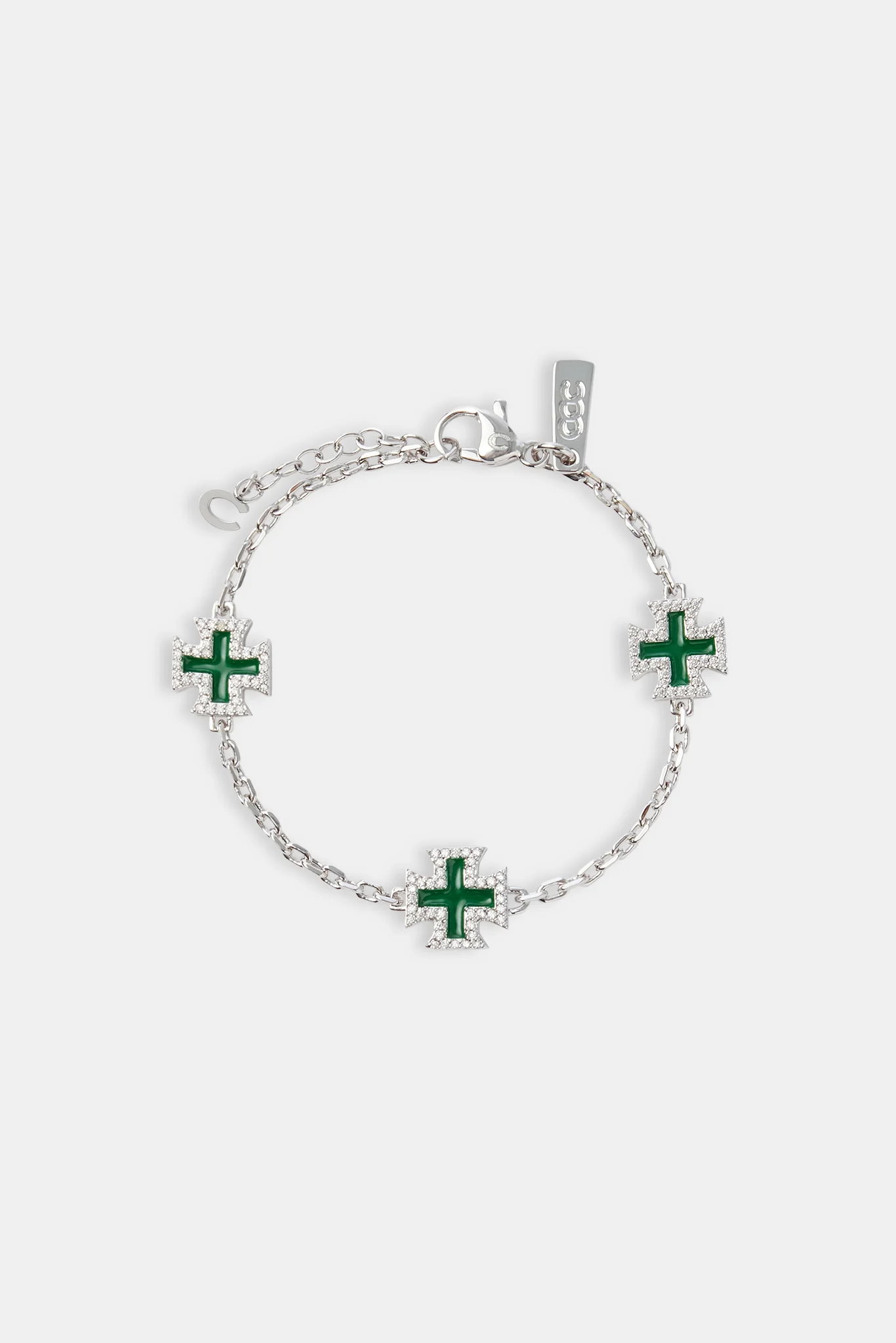 Green Cross Motif Bracelet - 12mm - Image 2