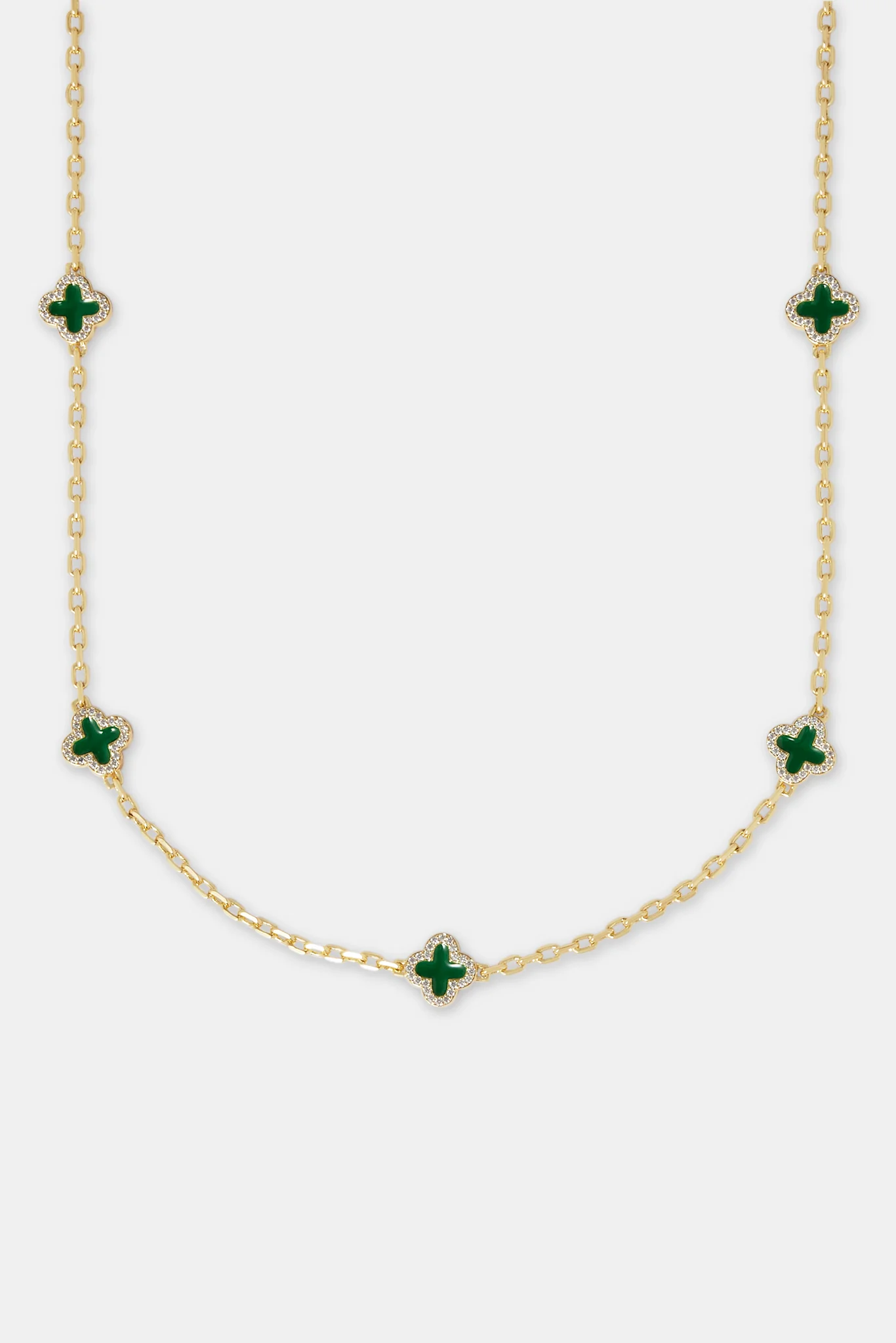 Green Enamel Motif Rolo Link Chain - 10mm - Image 2