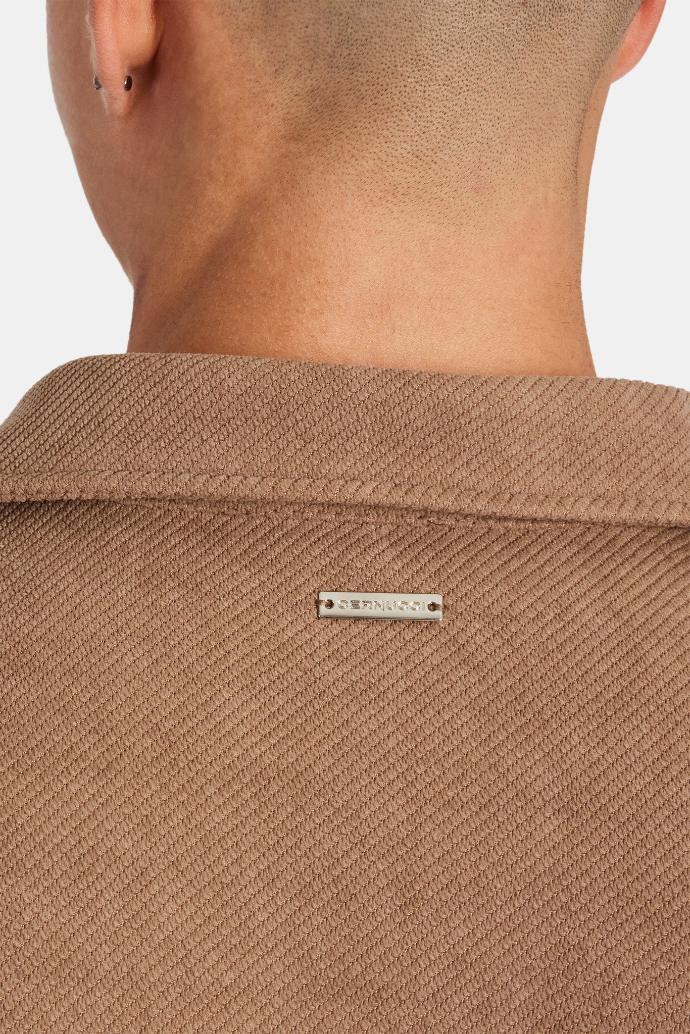 Heavyweight Textured Shirt - Mocha - Image 4