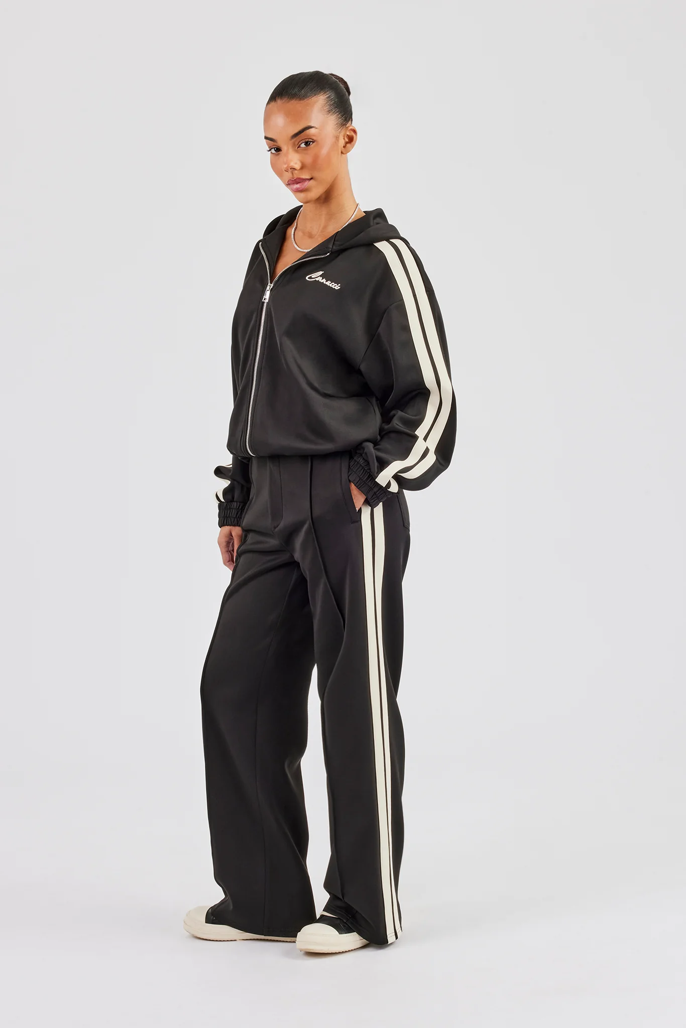 Hooded Taping Jacket & Tailored Trouser - Black