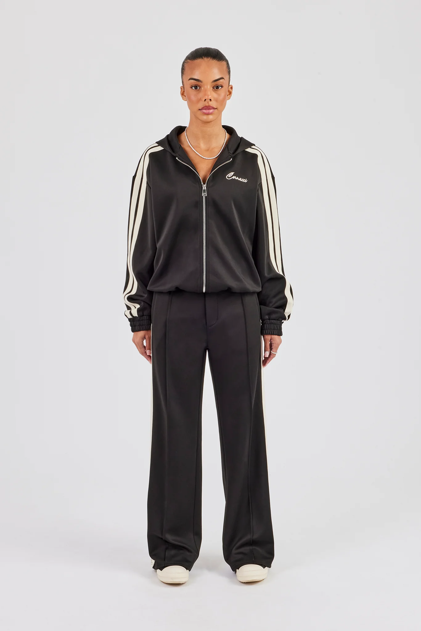 Hooded Taping Jacket & Tailored Trouser - Black - Image 2