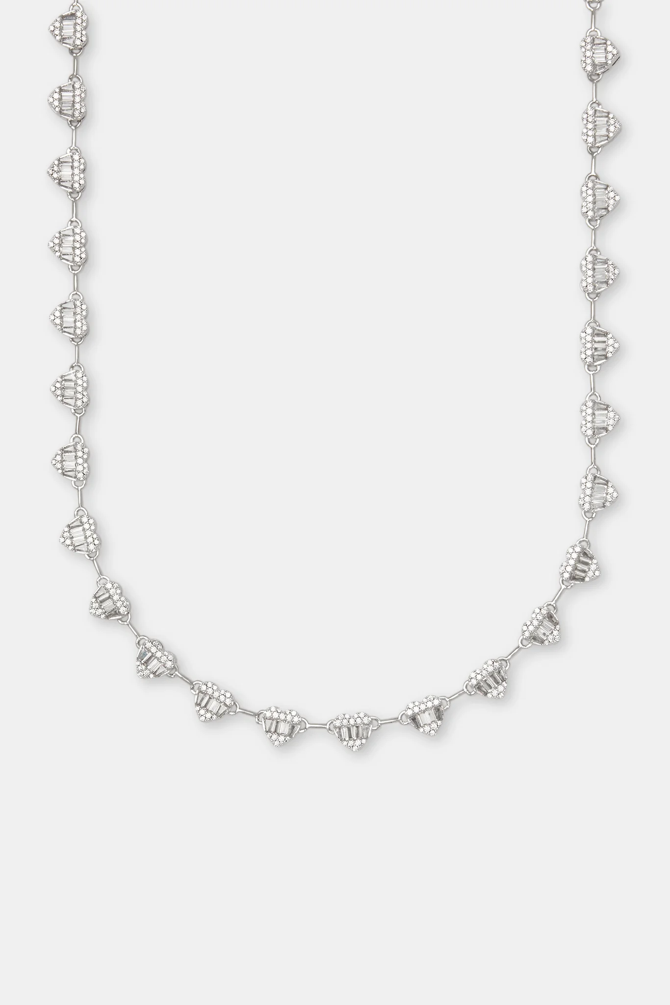 Iced Baguette Heart Chain - 8mm - Image 2