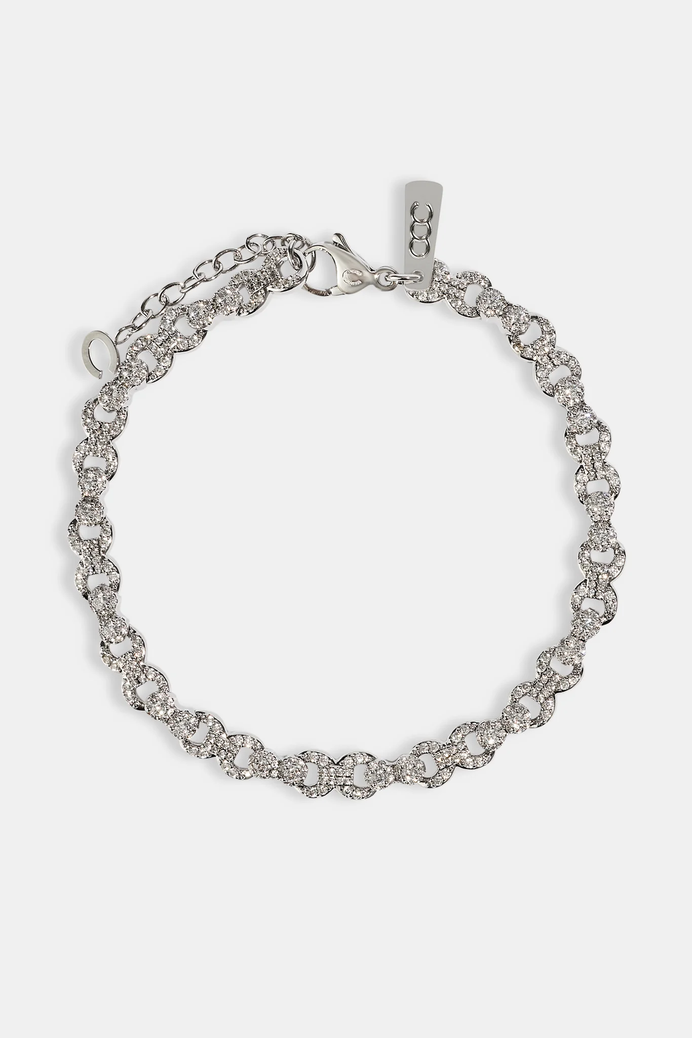 Iced Baguette & Pave Infinity Link Bracelet - 6mm - Image 2