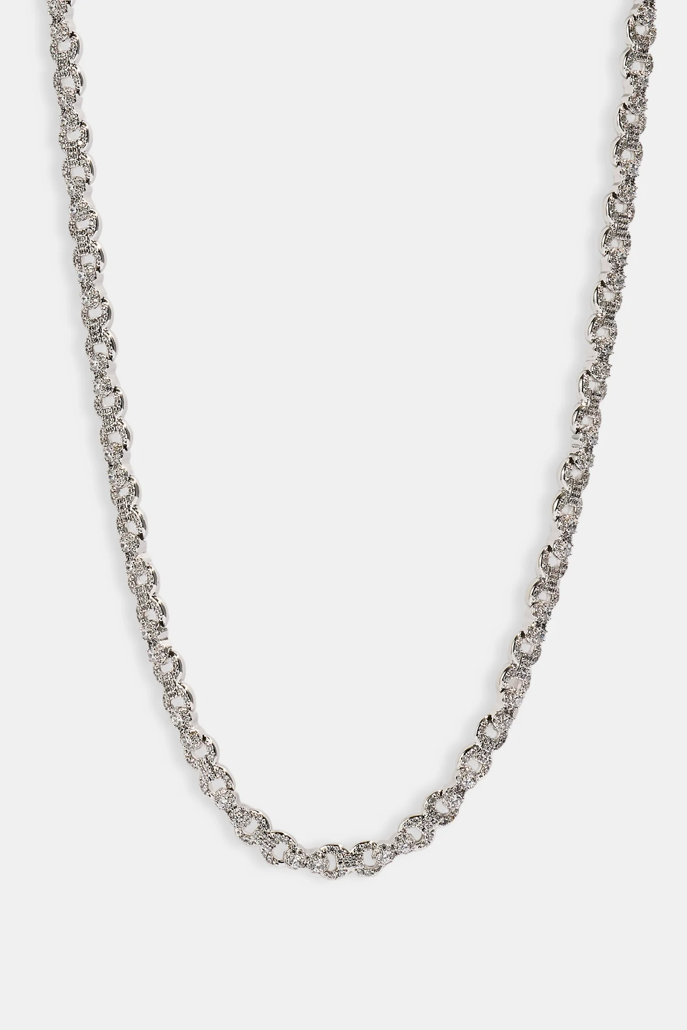 Iced Baguette & Pave Infinity Link Chain - 6mm - Image 2