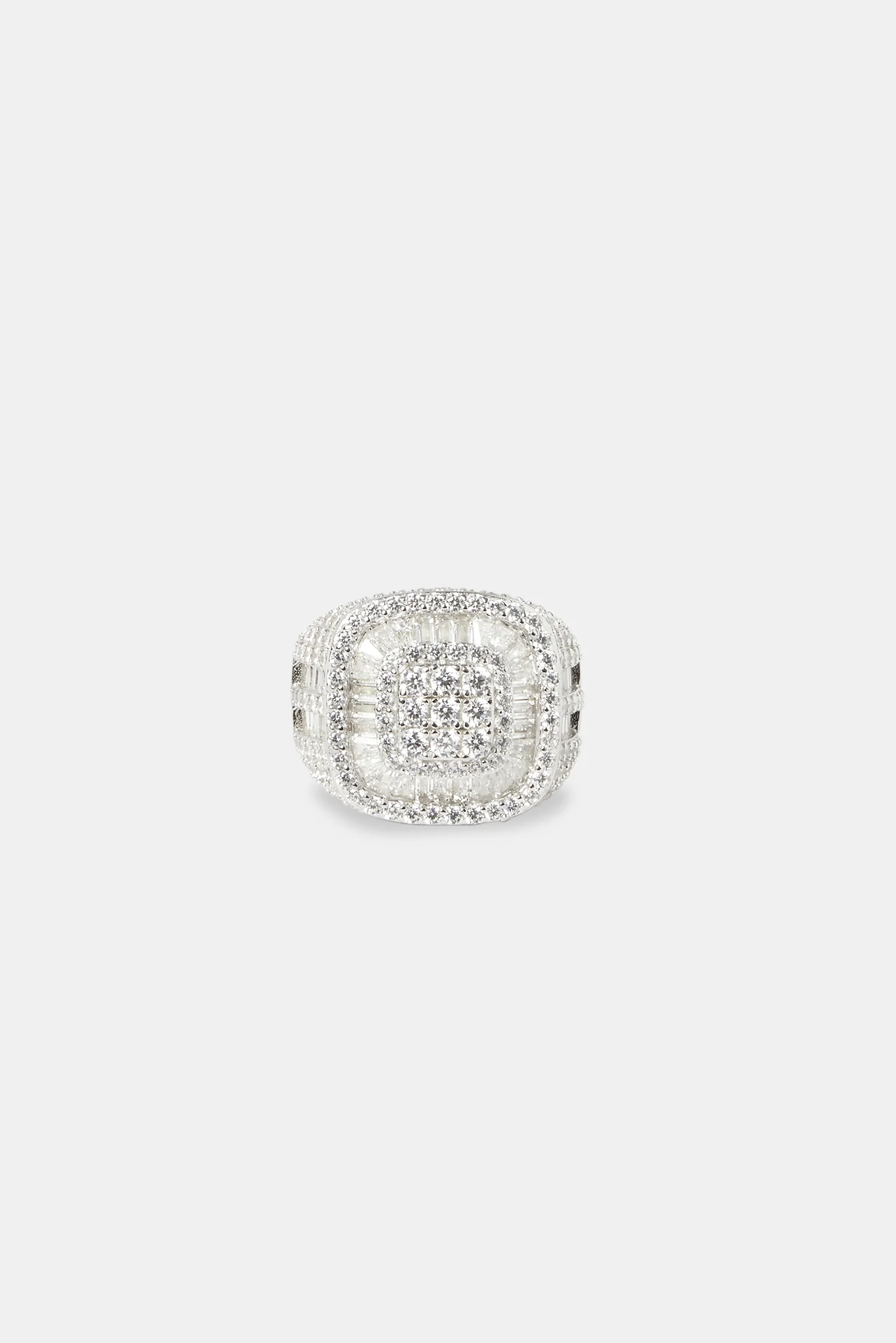 Iced Baguette Signet Ring - 20mm - Image 2