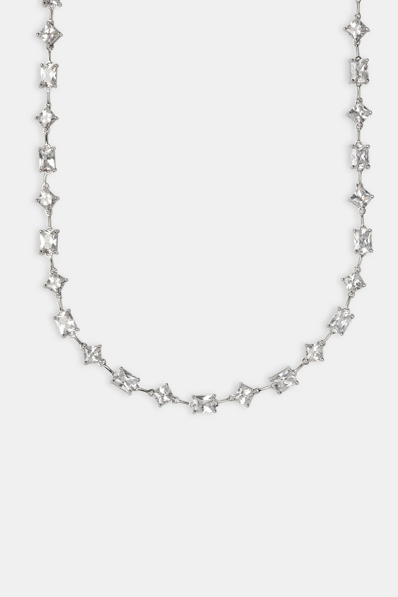 Iced Baguette & Square Stone Chain - 8mm - Image 2