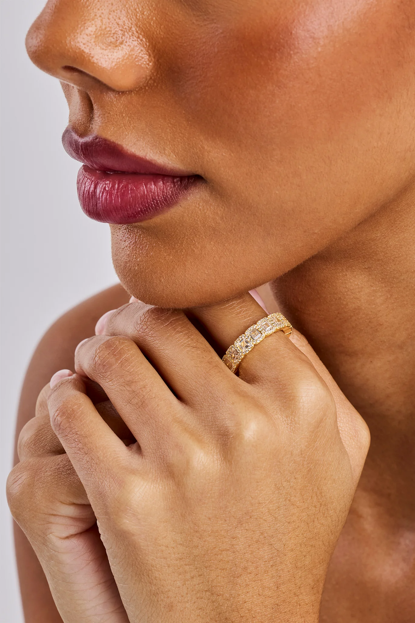 Iced Baguette Tennis Ring - 6mm - Image 2