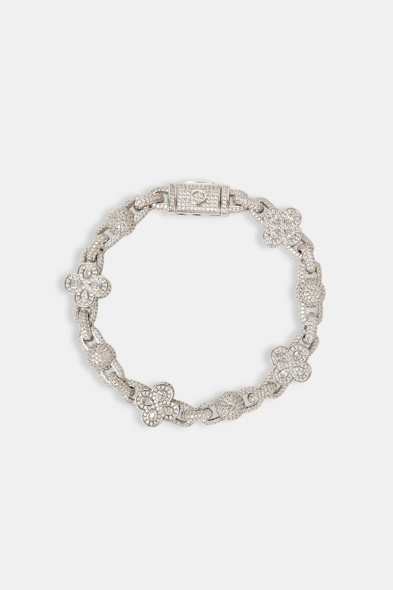 Iced Ball & Motif Bracelet - 12mm - Image 2
