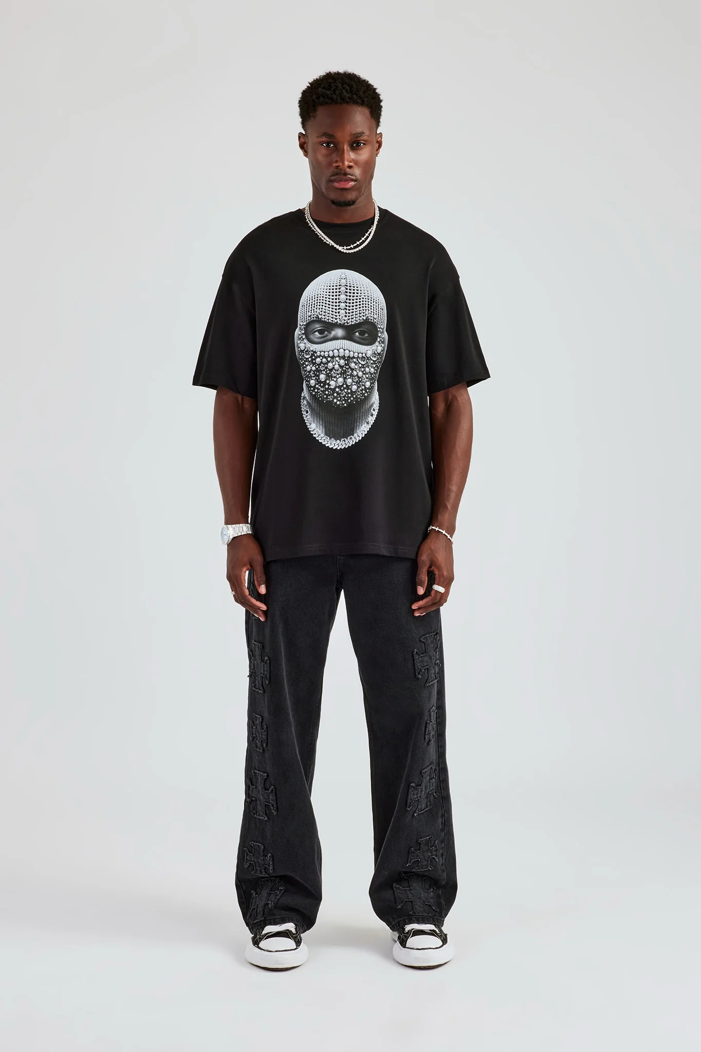 Iced Bally Oversized T-Shirt - Black - Image 4