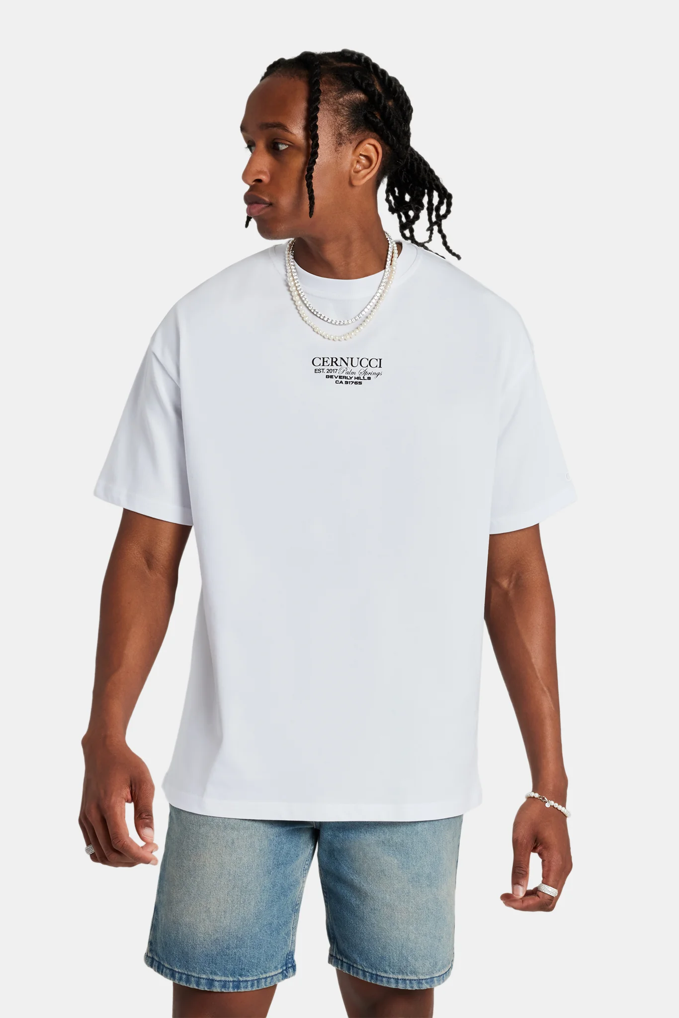 Iced Bally Oversized T-Shirt - White - Image 5