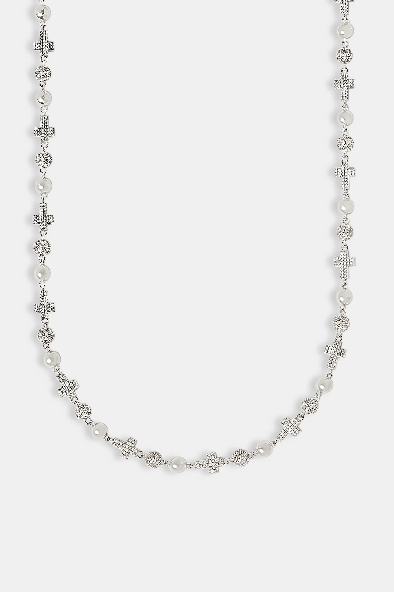 Iced Bead & Cross Chain - 6mm - Image 2