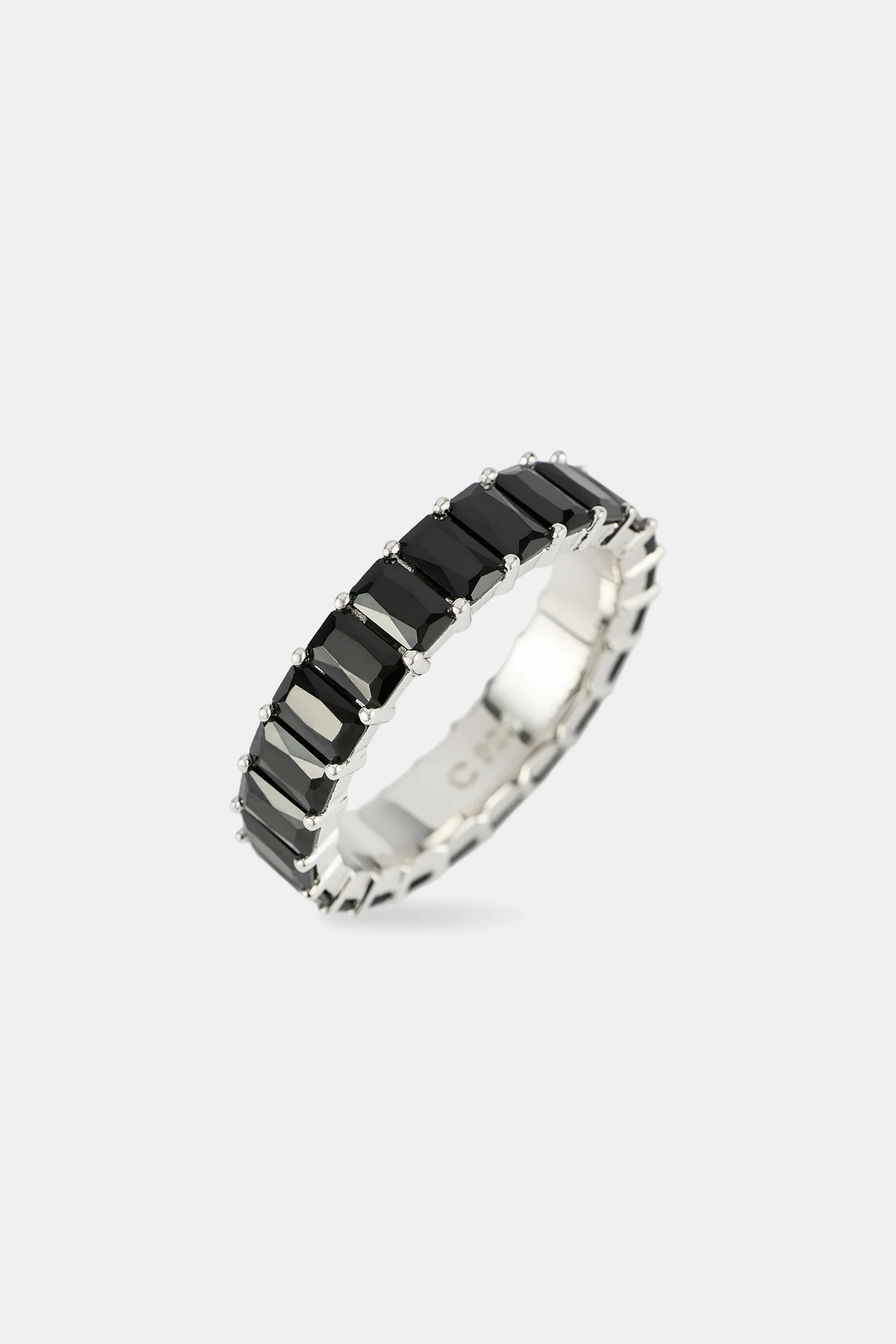 Iced Black Tennis Ring - 5mm - Image 2