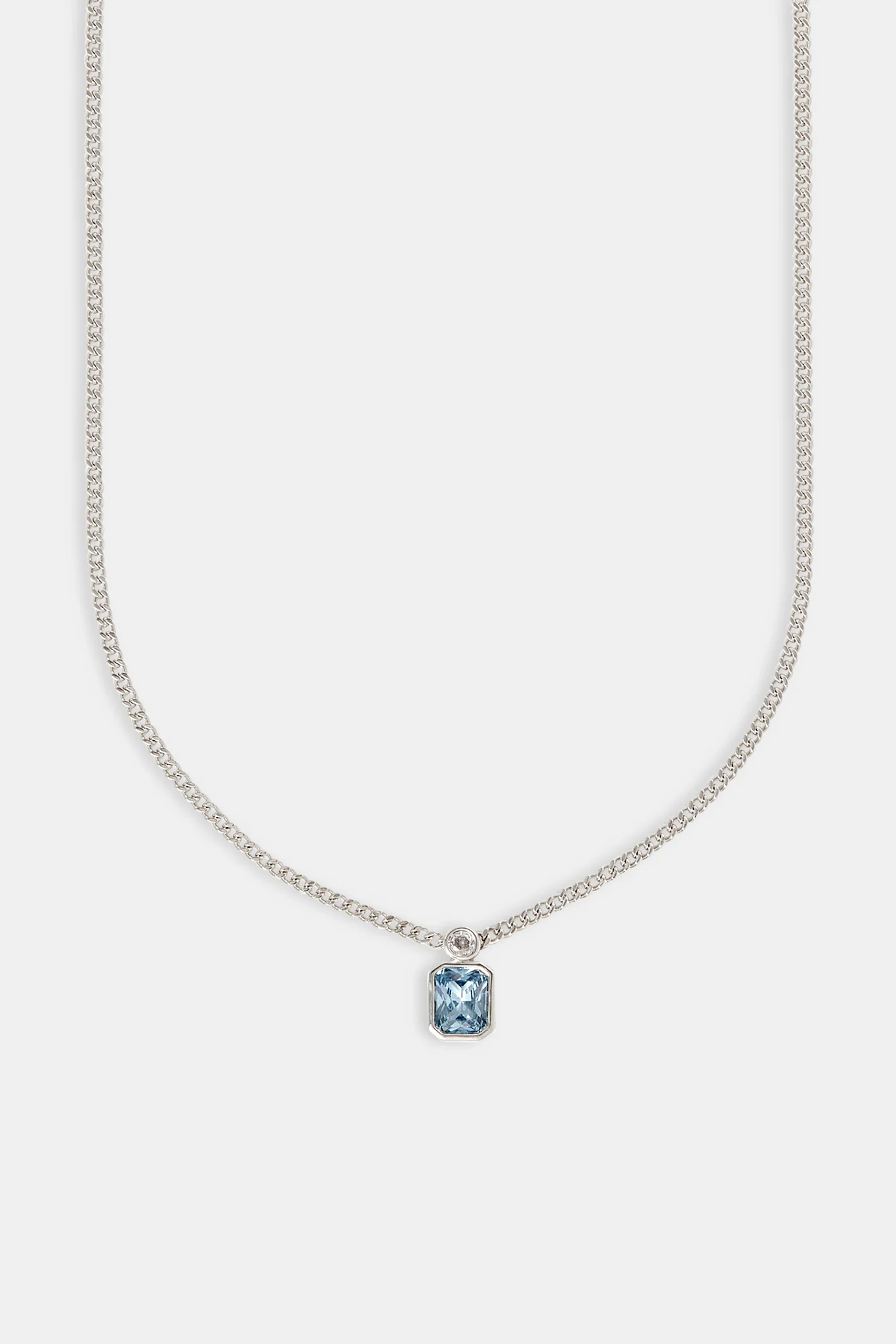 Iced Blue Double Gemstone Necklace - 15mm - Image 2