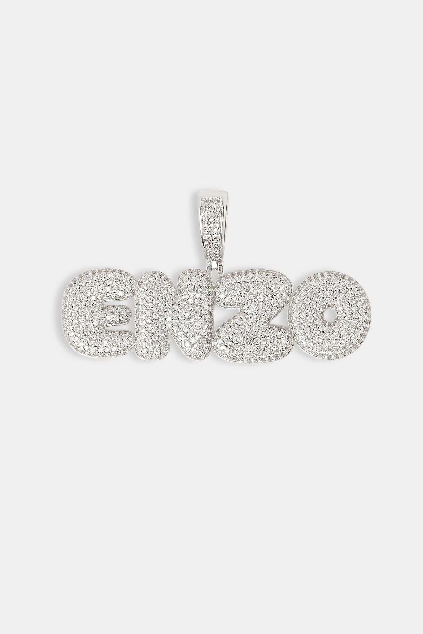 Iced Bubble Font Letter Pendant - 20mm - Image 2
