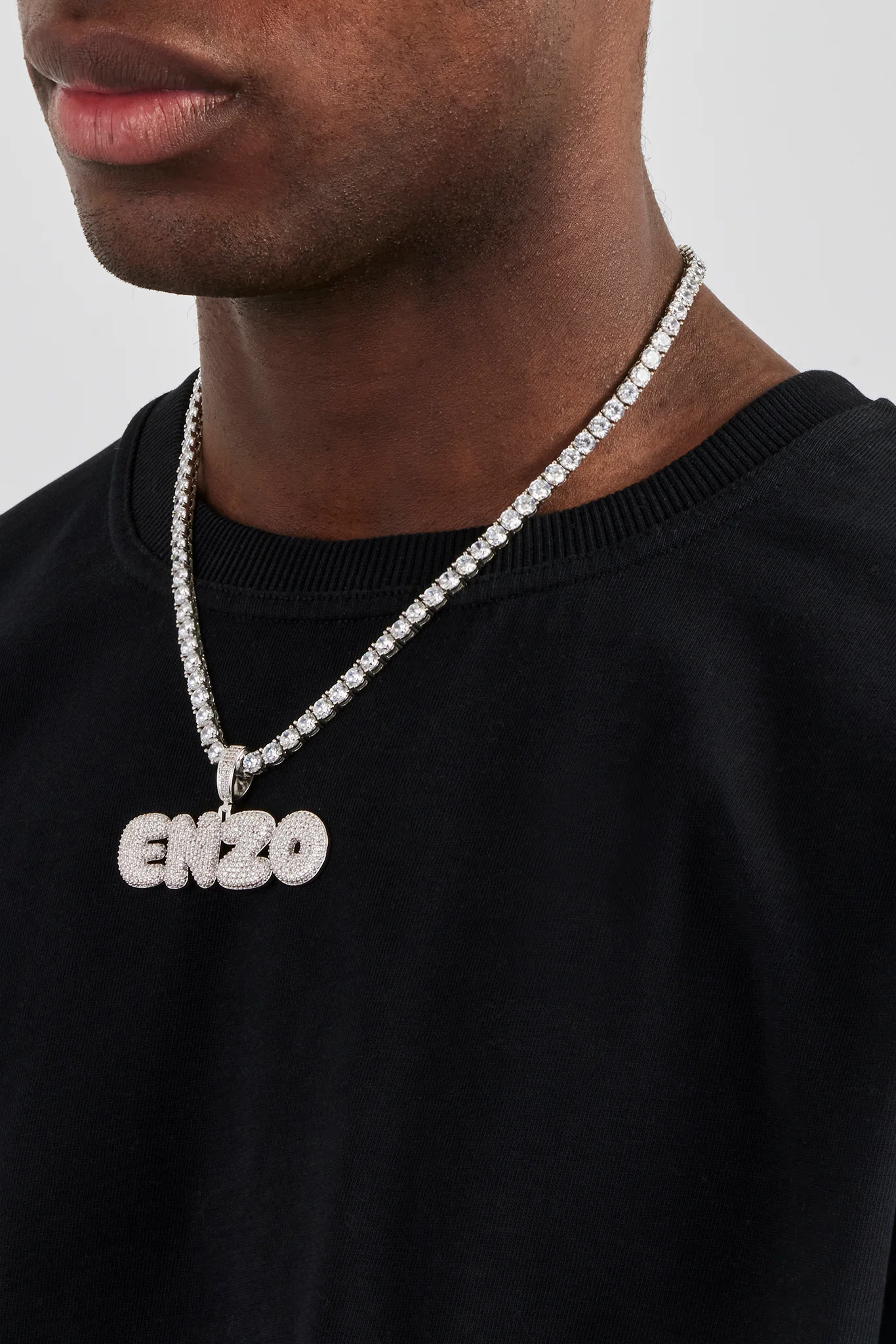 Iced Bubble Font Letter Pendant - 20mm - Image 5