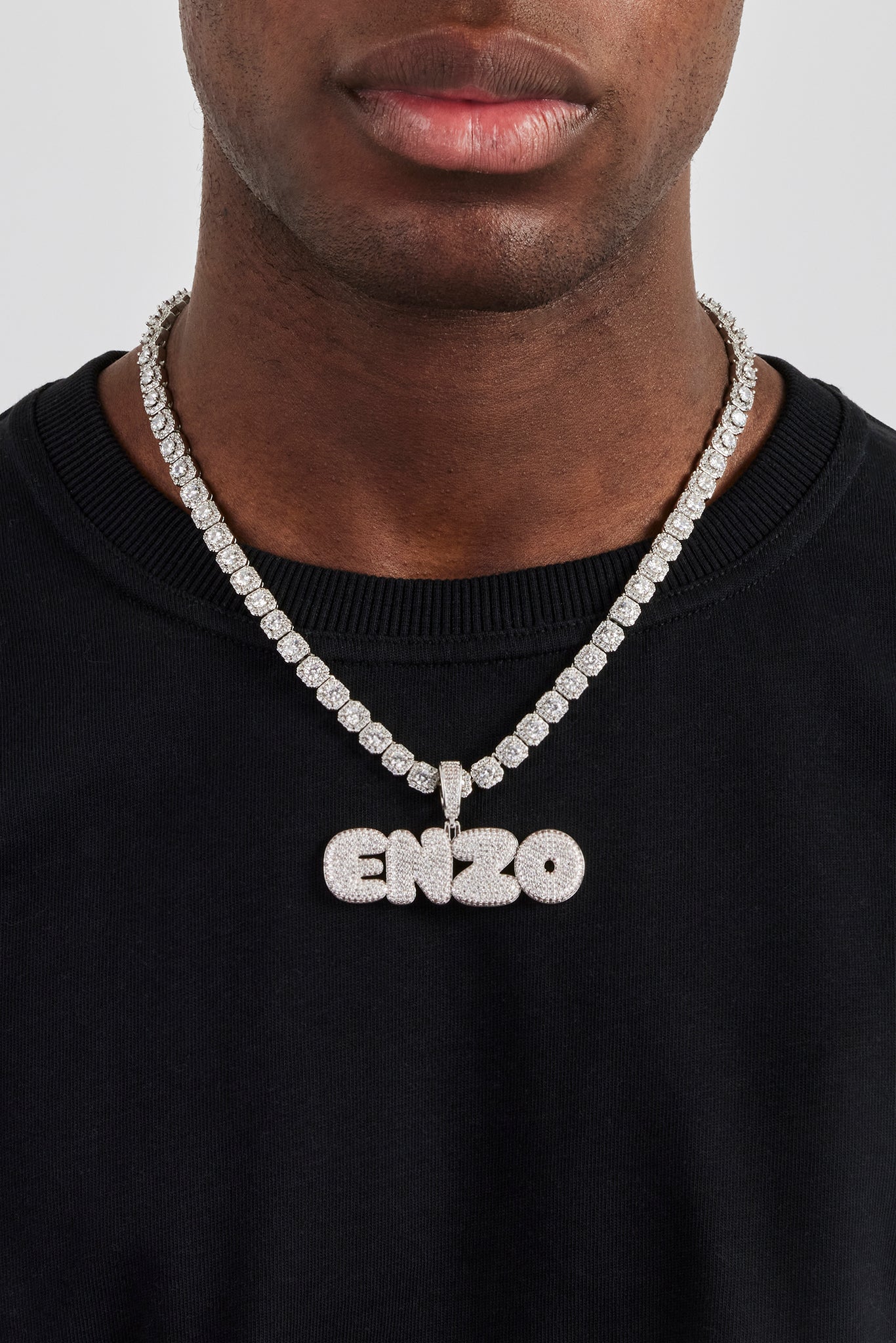 Iced Bubble Font Letter Pendant - 20mm - Image 6