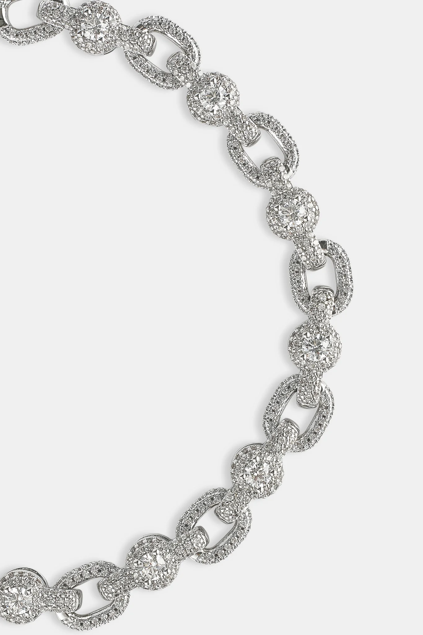 Iced Centre Connecting Link Bracelet - 6mm - Image 2