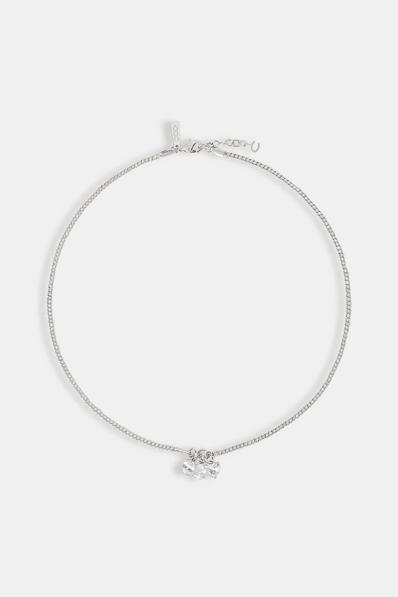 Iced Clear Layered Gemstone Necklace - 10mm - Image 4