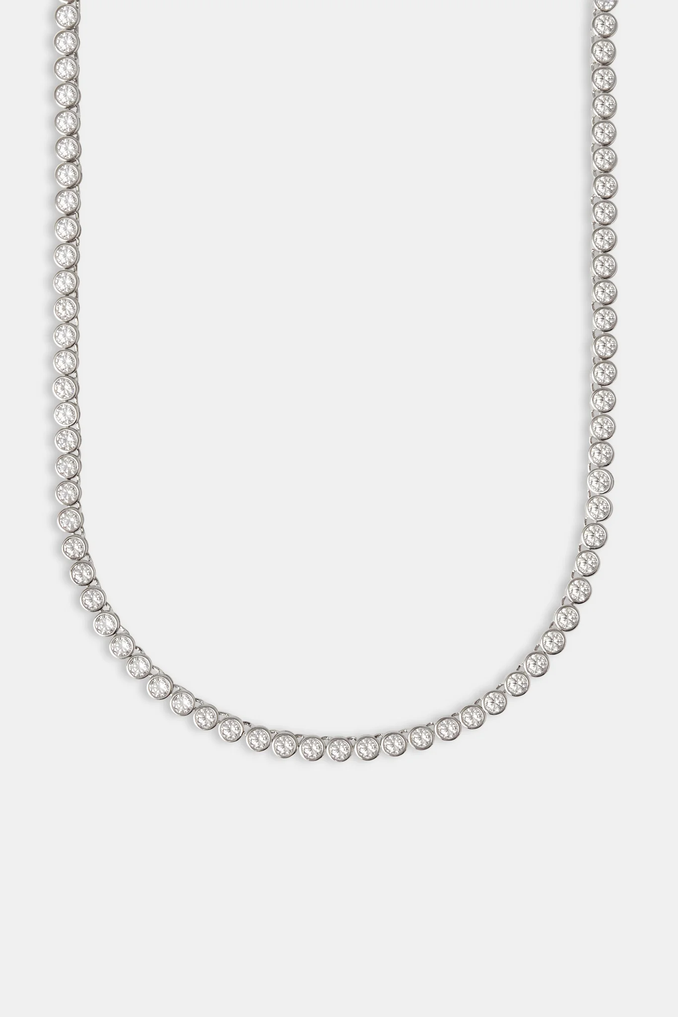 Iced Clear Round Stone Tennis Chain - 5mm - Image 2