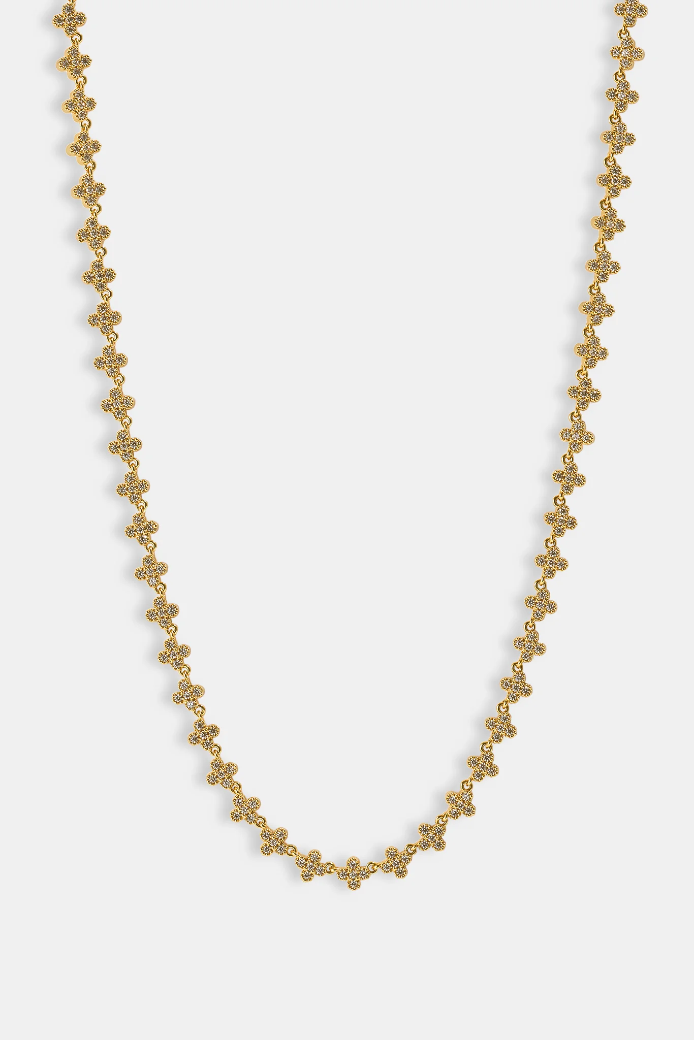 Iced Connecting Motif Chain - 5mm - Gold - Image 2