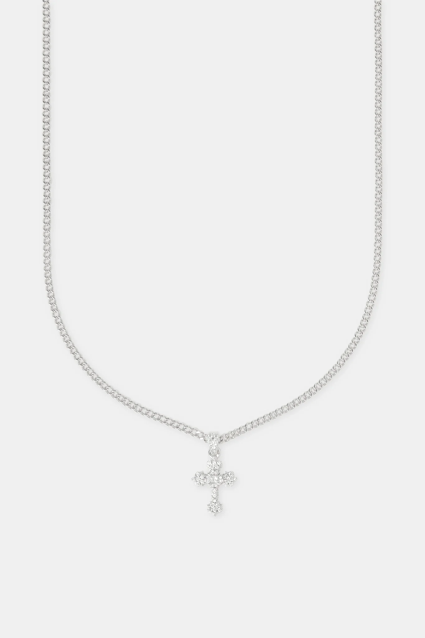 Iced Cross Cuban Necklace - 25mm
