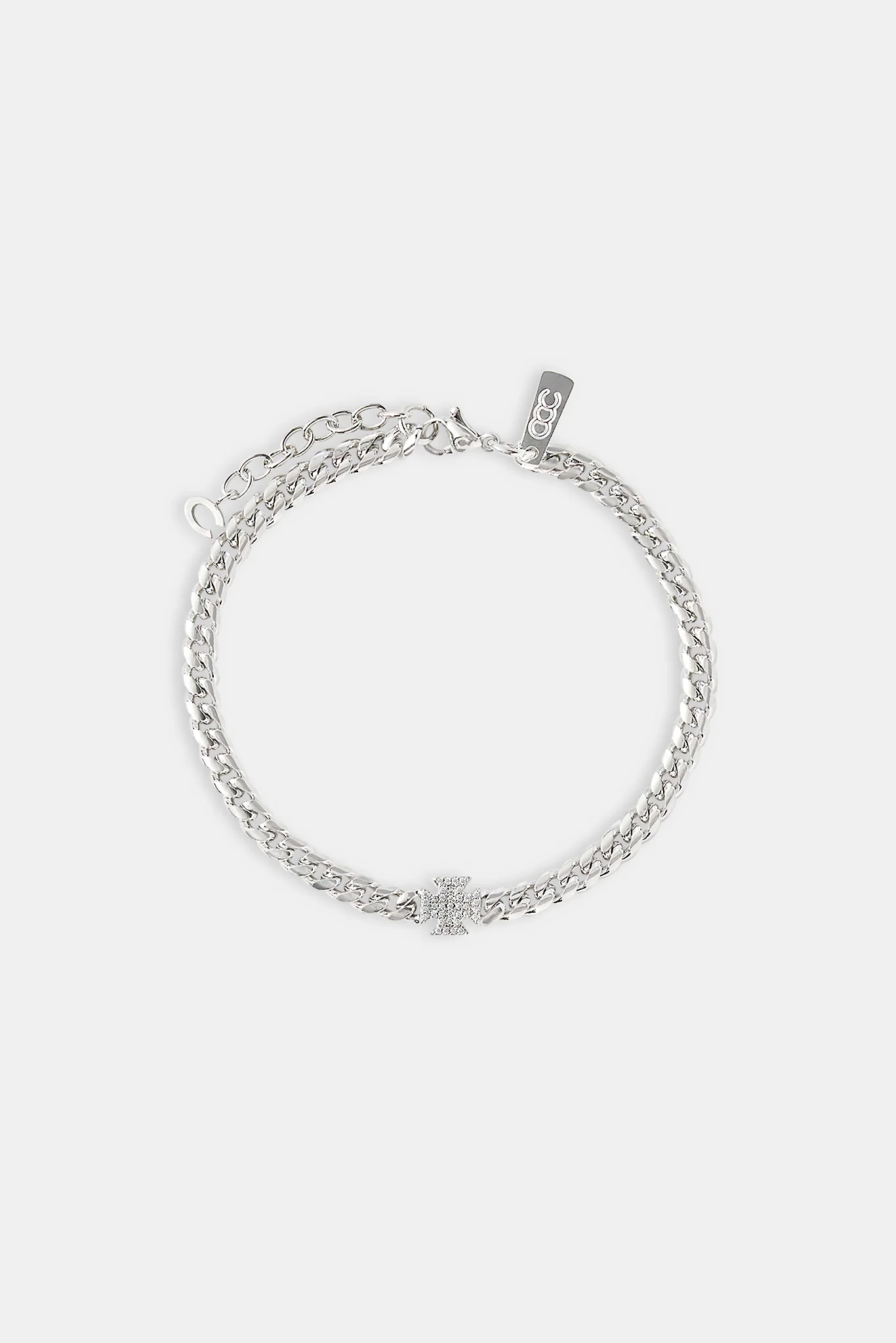 Iced Cross Miami Cuban Bracelet - 8mm - Image 2