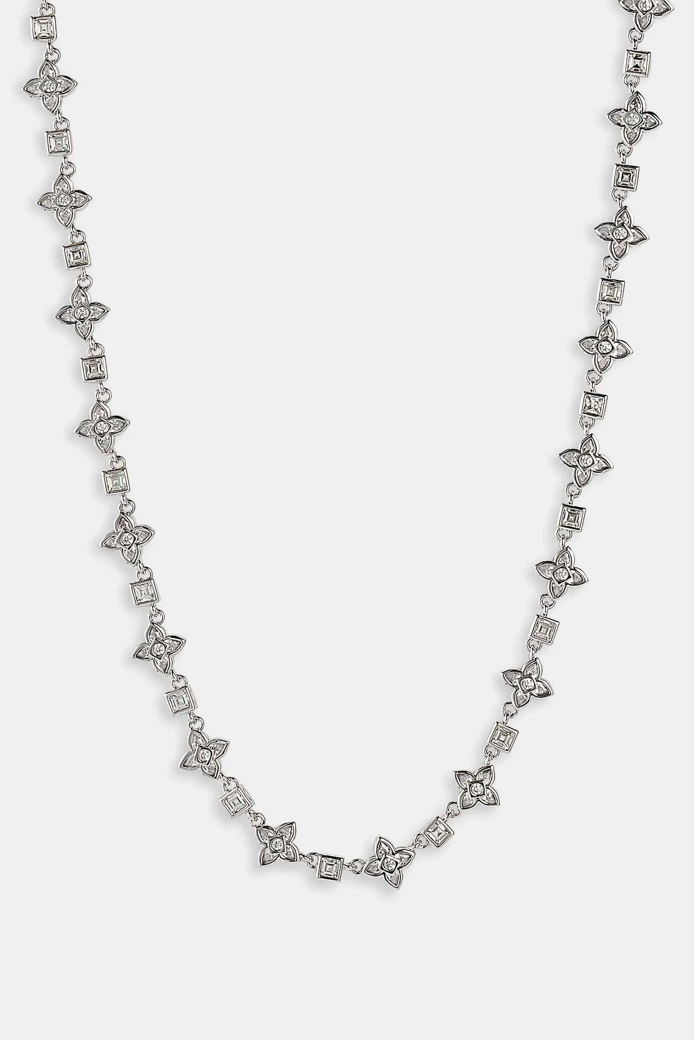 Iced Cross Motif & Square Stone Chain - 8mm - Image 2