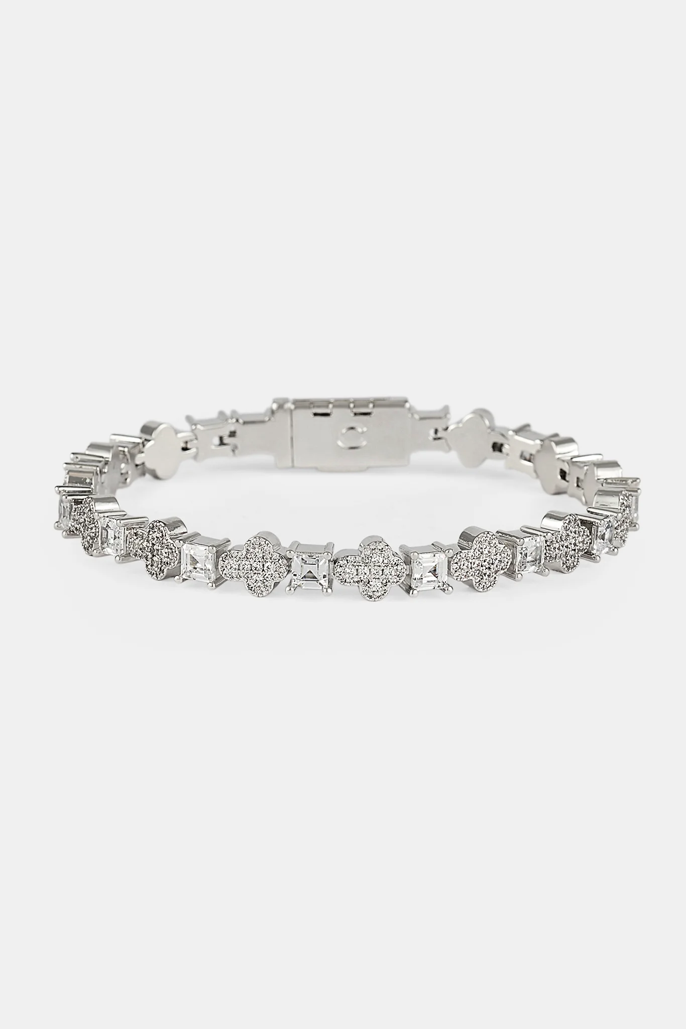 Iced Cross & Stone Bracelet - 6mm - Image 3