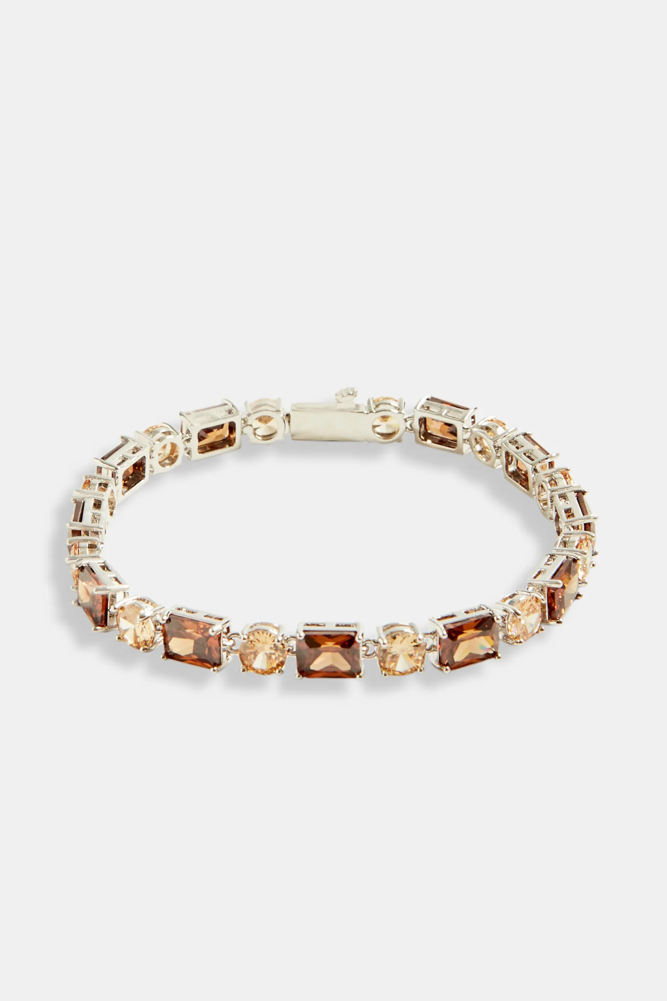 Iced CZ Chocolate Multi Shape Tennis Bracelet - 6mm - Image 2
