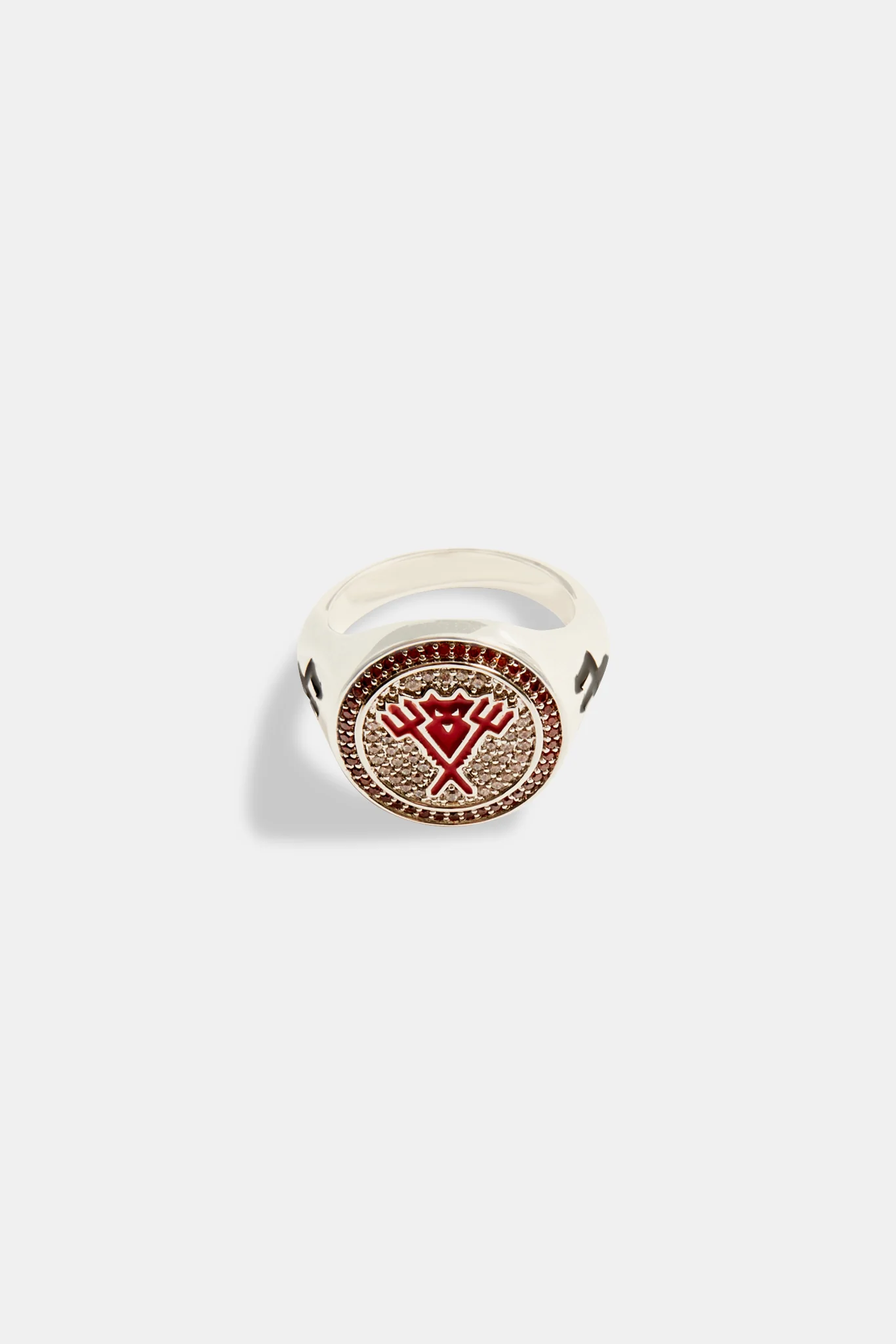 Iced CZ Devil Signet Ring - Image 3