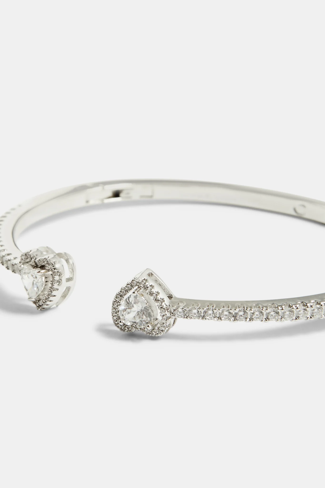 Iced CZ Heart Bangle - Image 3