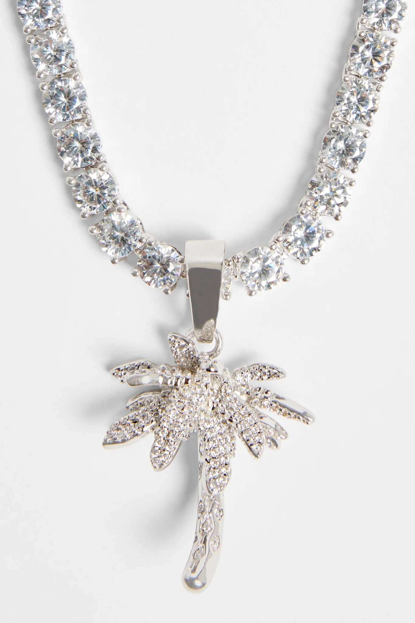 Iced CZ Palm Tree Pendant - Image 4