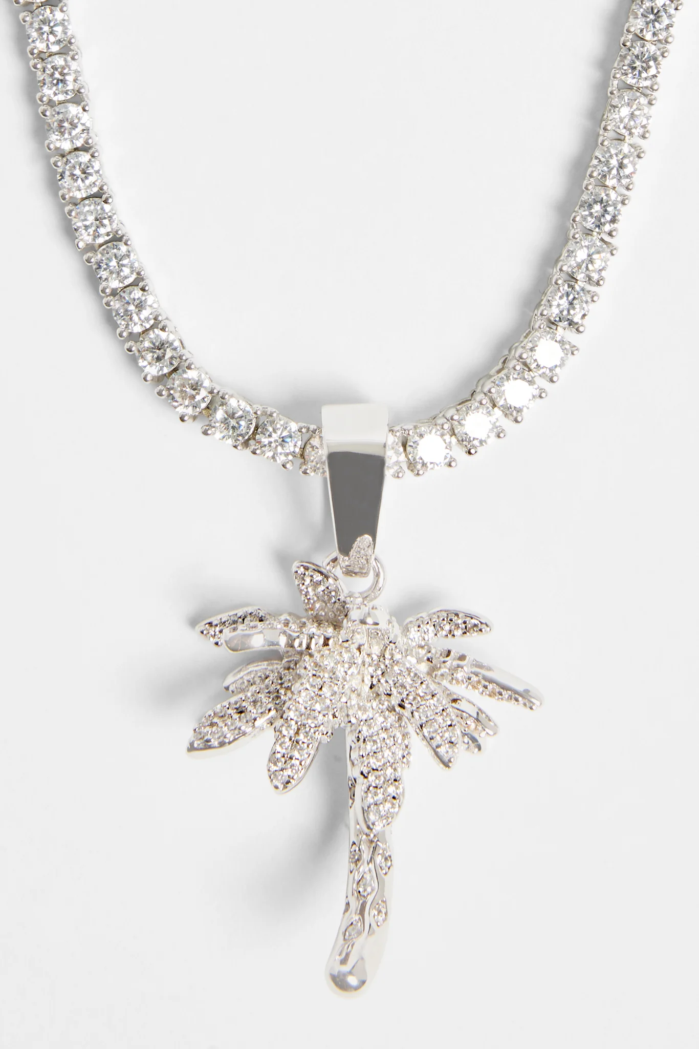 Iced CZ Palm Tree Pendant - Image 5