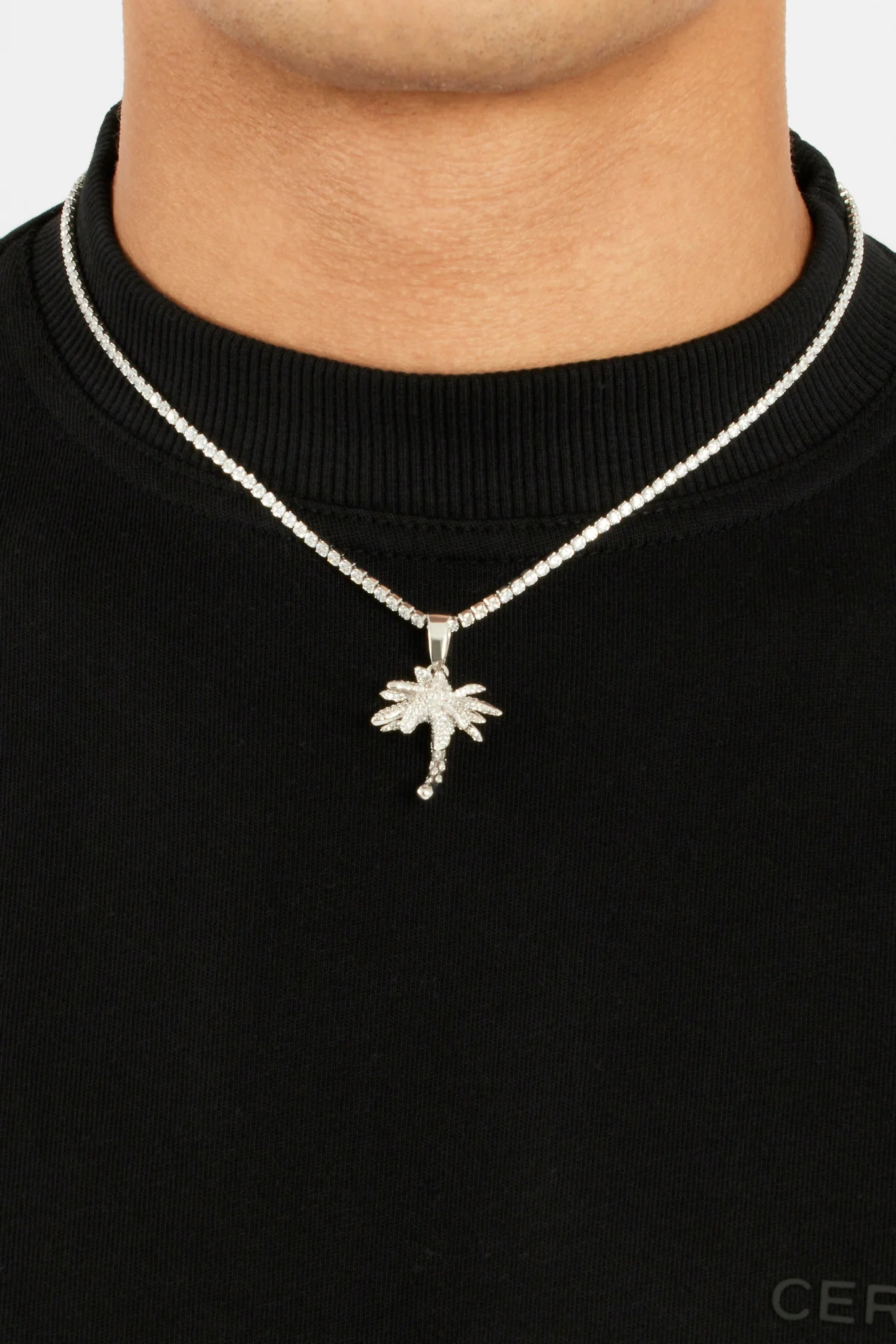 Iced CZ Palm Tree Pendant - Image 9