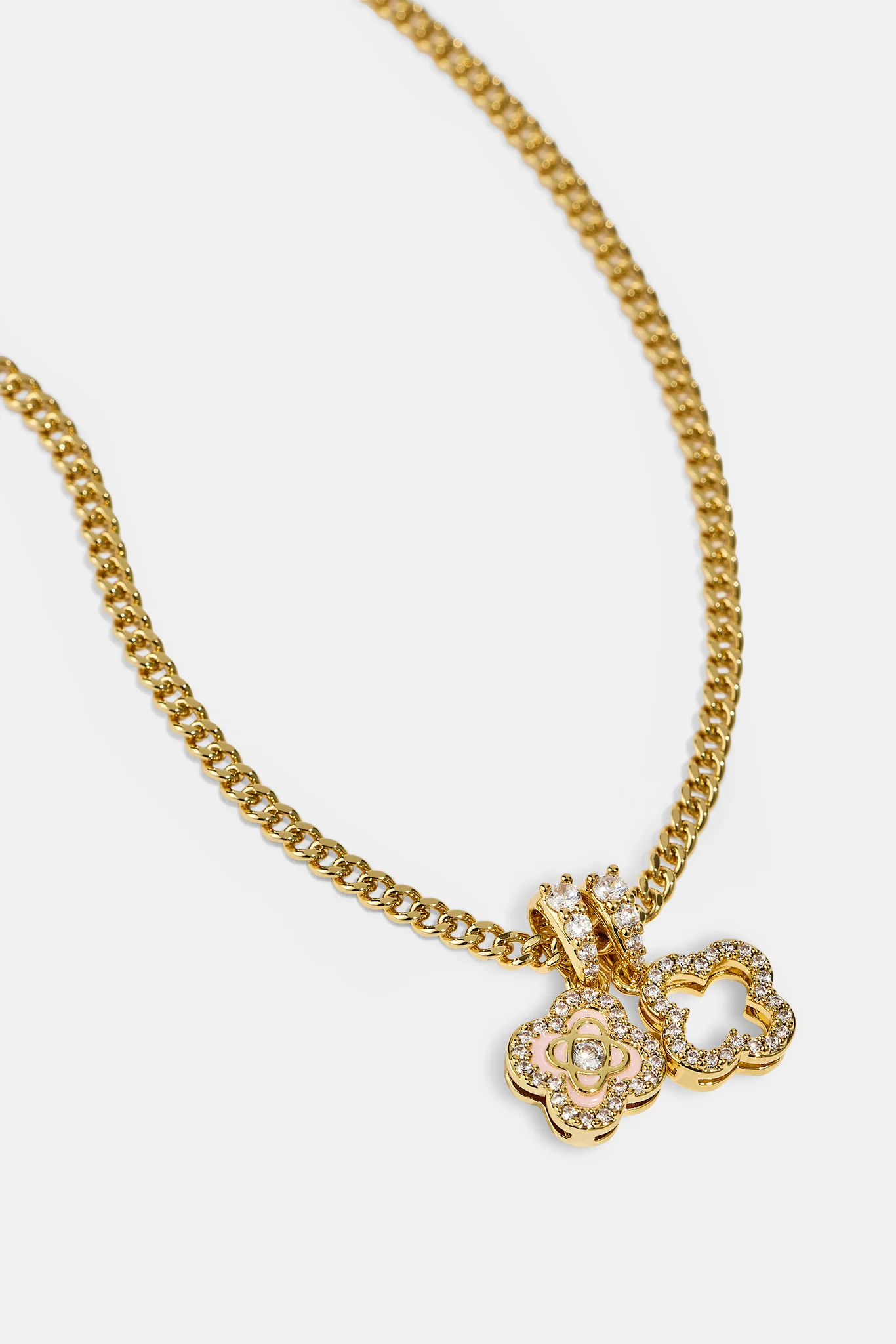 Iced Double Enamel & Iced Motif Necklace - 10mm - Image 2