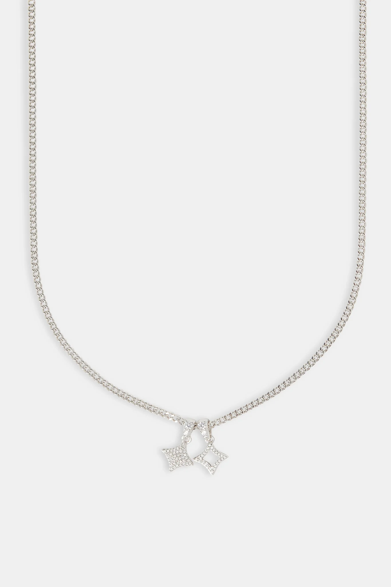 Iced Double Star Cuban Necklace - 10mm - Image 2