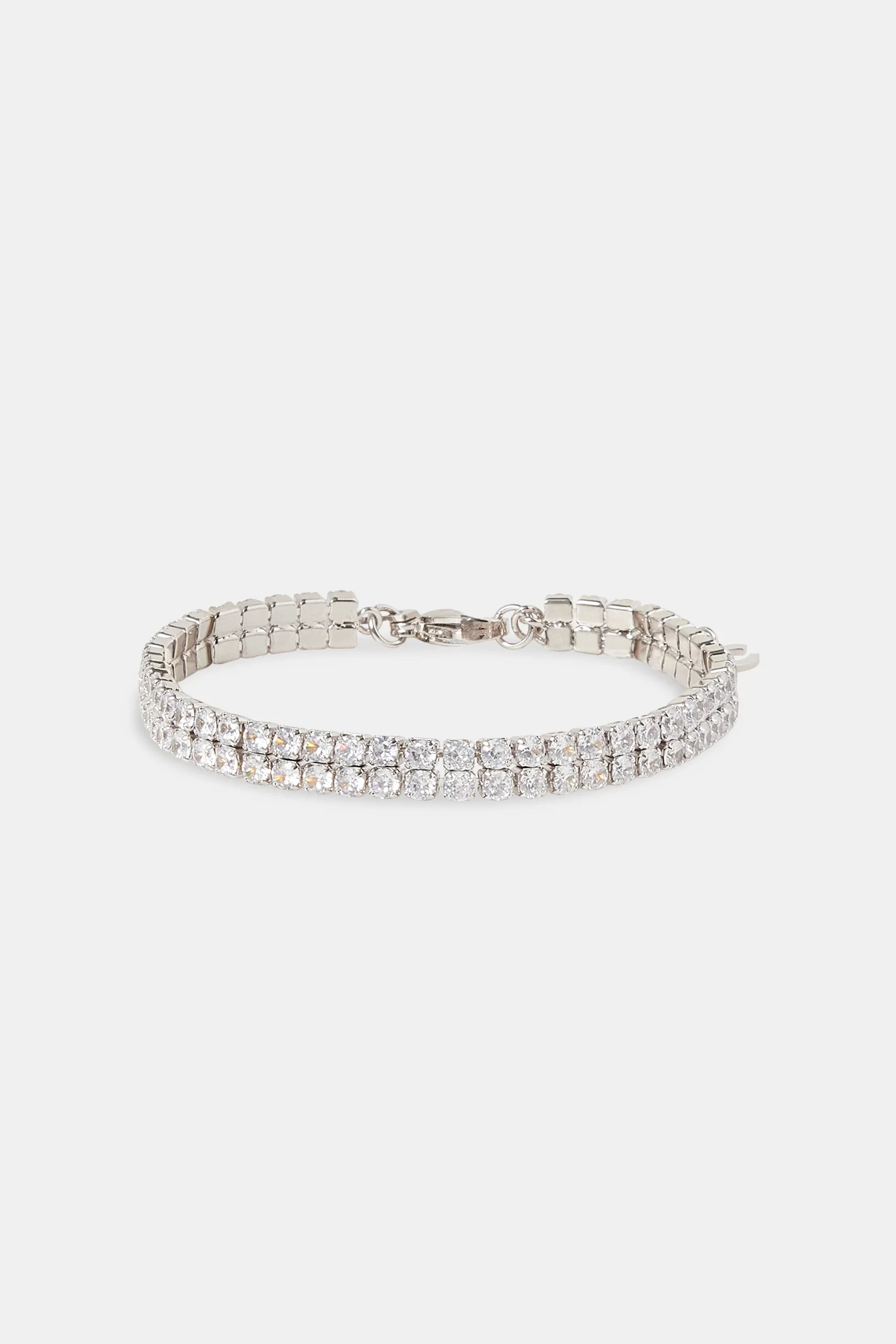 Iced Double Tennis Bracelet - 6mm - Image 2