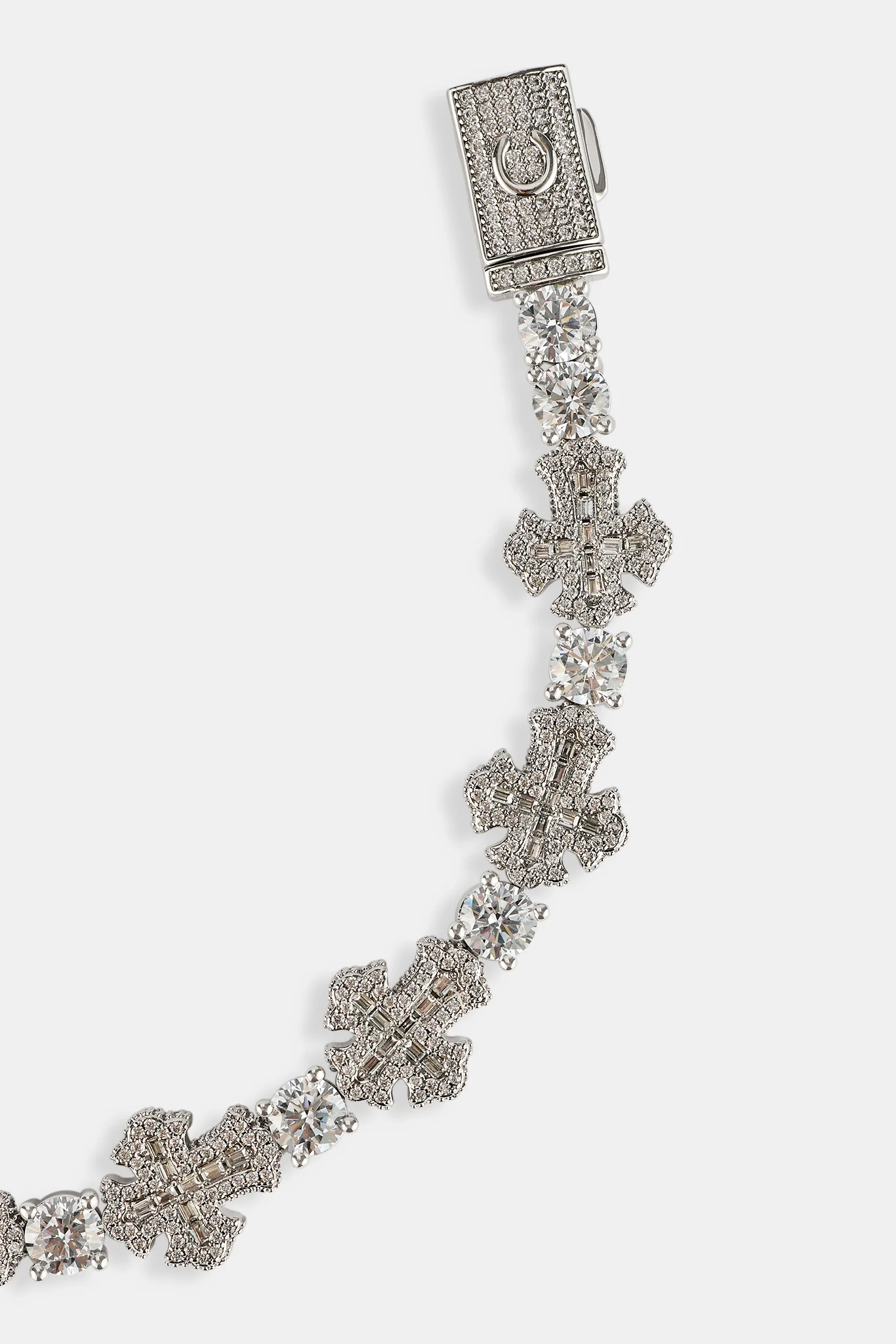 Iced Drop Cross Bracelet - 10mm - Image 2