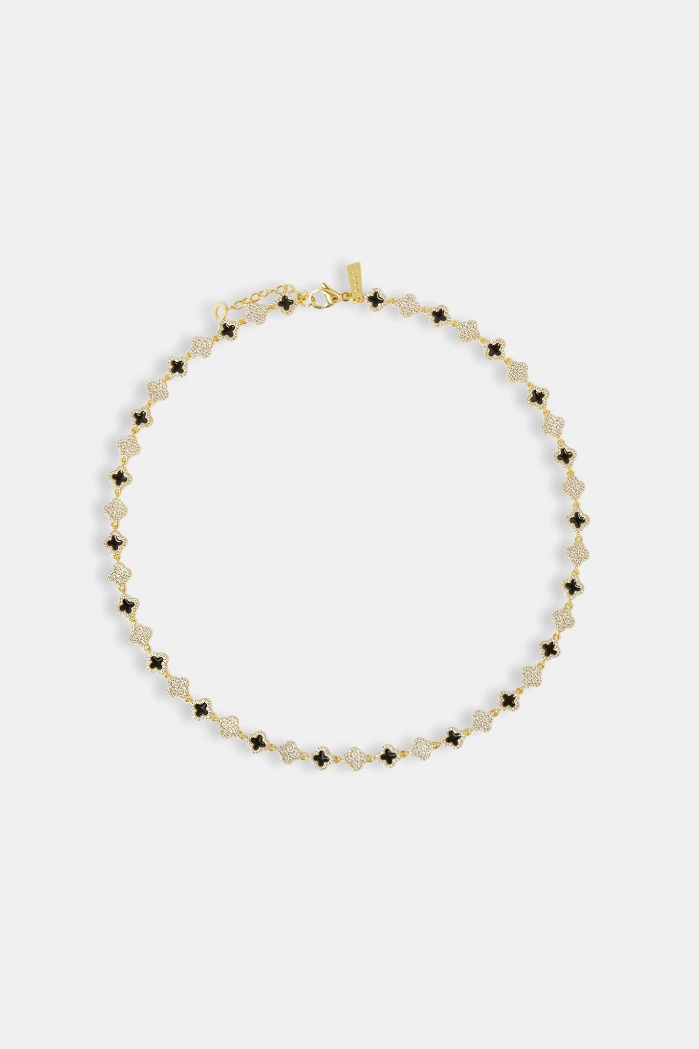 Iced & Black Enamel Motif Chain - 8mm - Image 4