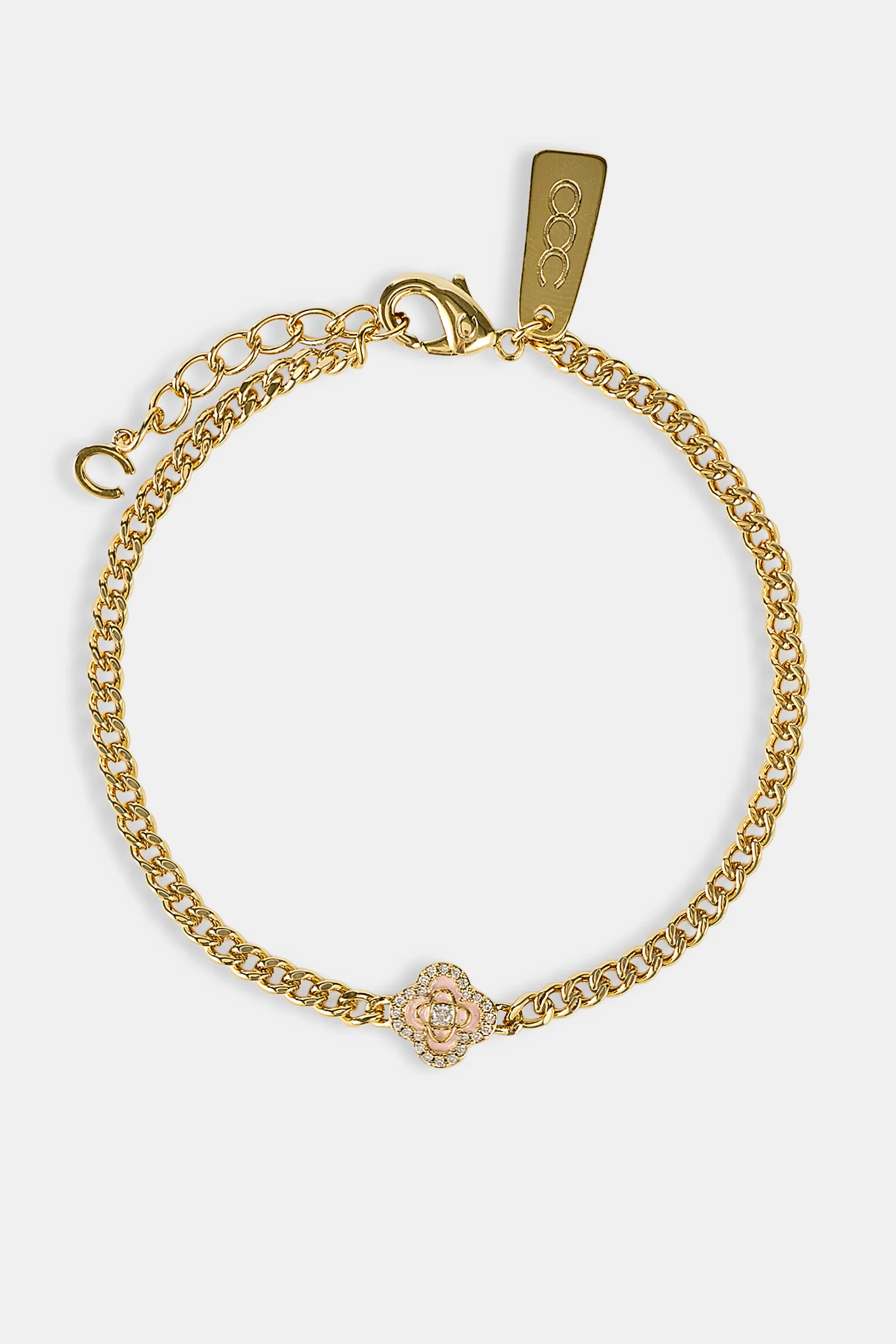 Iced Enamel Motif Cuban Bracelet - 10mm - Image 3