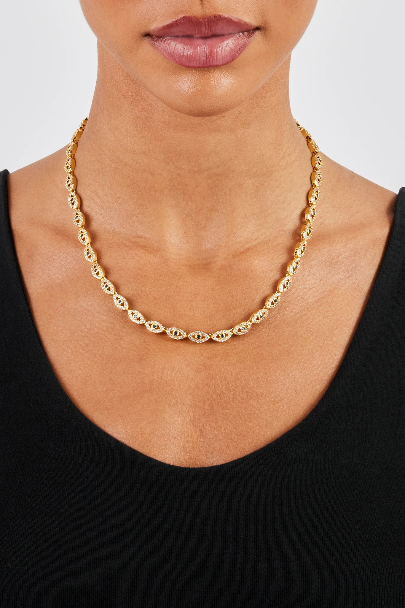 Iced Evil Eye Chain - 6mm