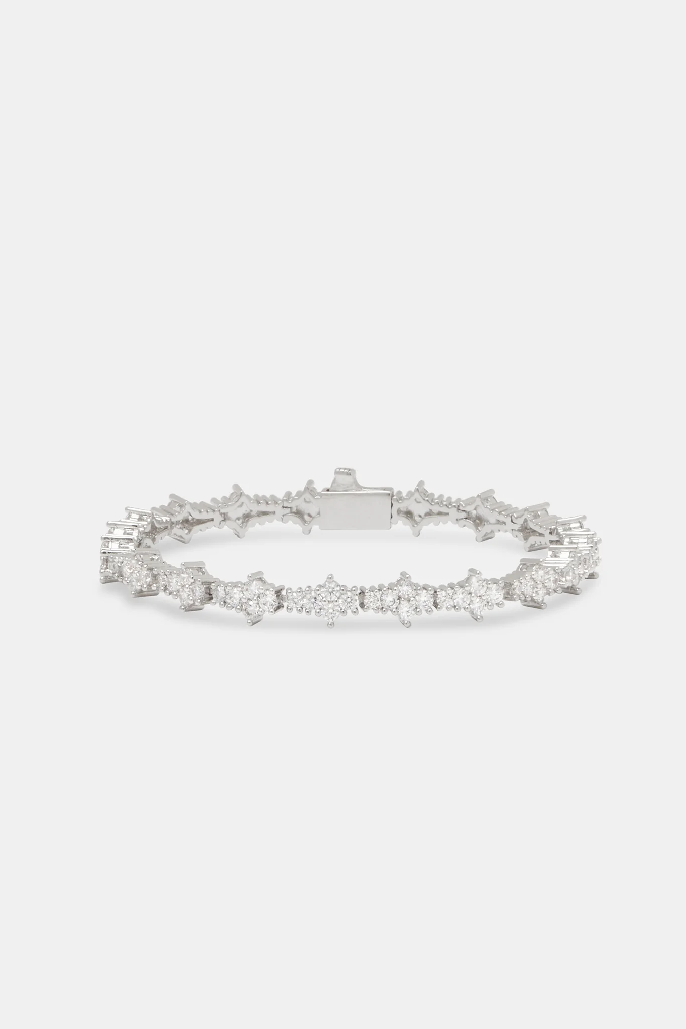 Iced Floral Tennis Bracelet - 6mm - Image 2