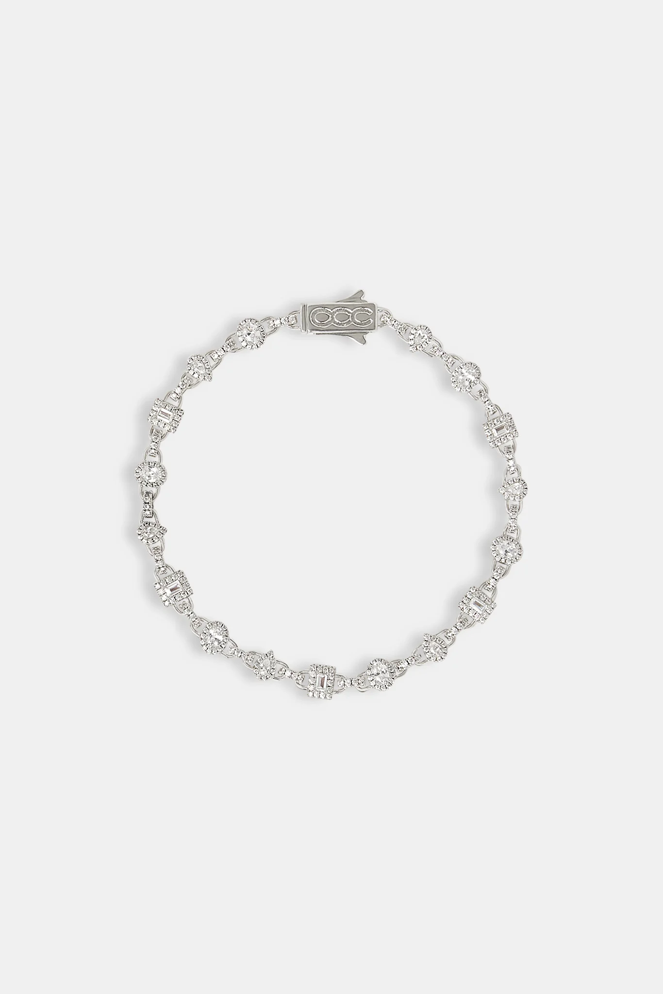 Iced Gemstone Infinity Link Bracelet - 6mm - Image 2