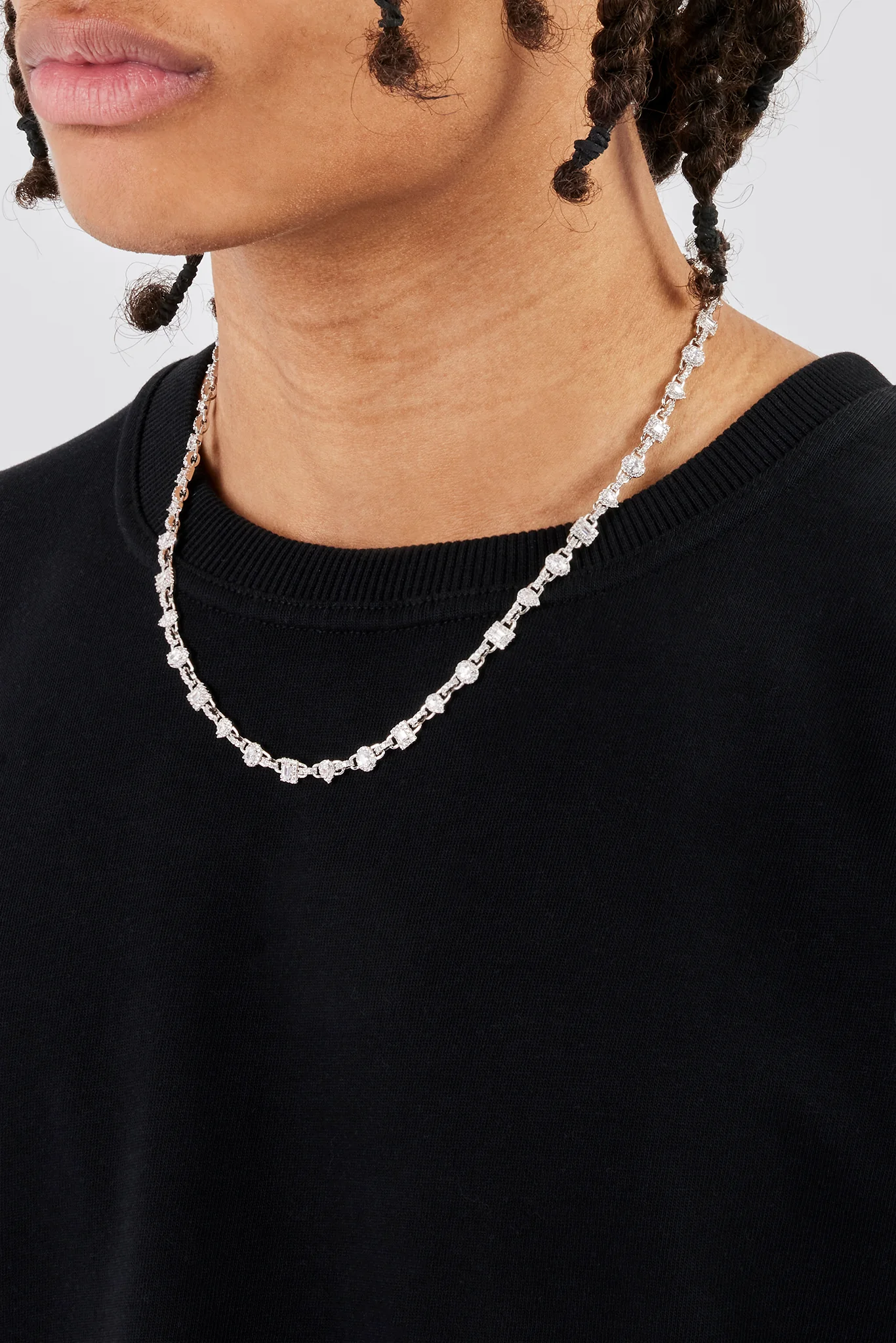 Iced Gemstone Infinity Link Chain - 6mm - Image 3