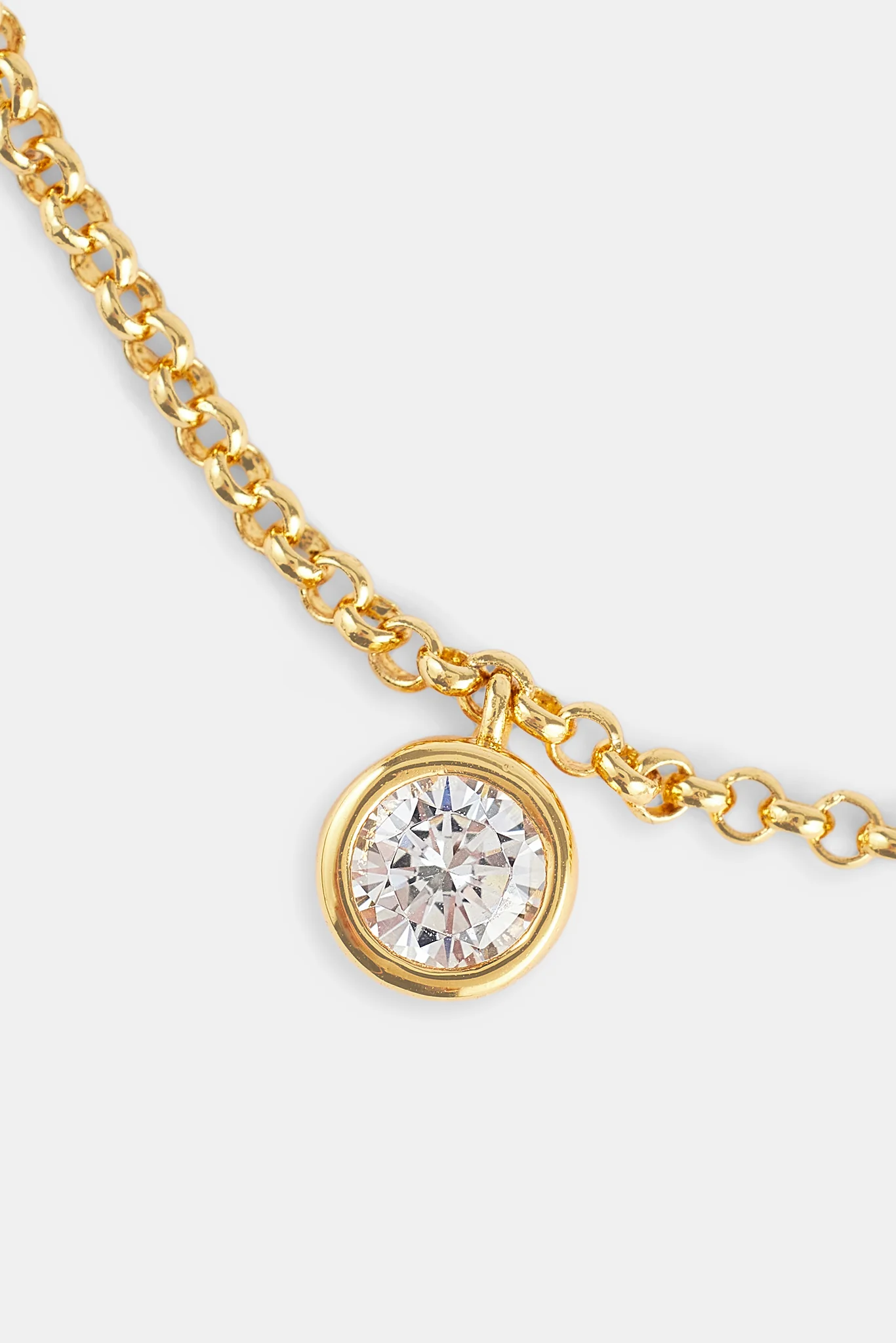 Iced Gemstone Micro Bracelet - 6mm - Gold - Image 2