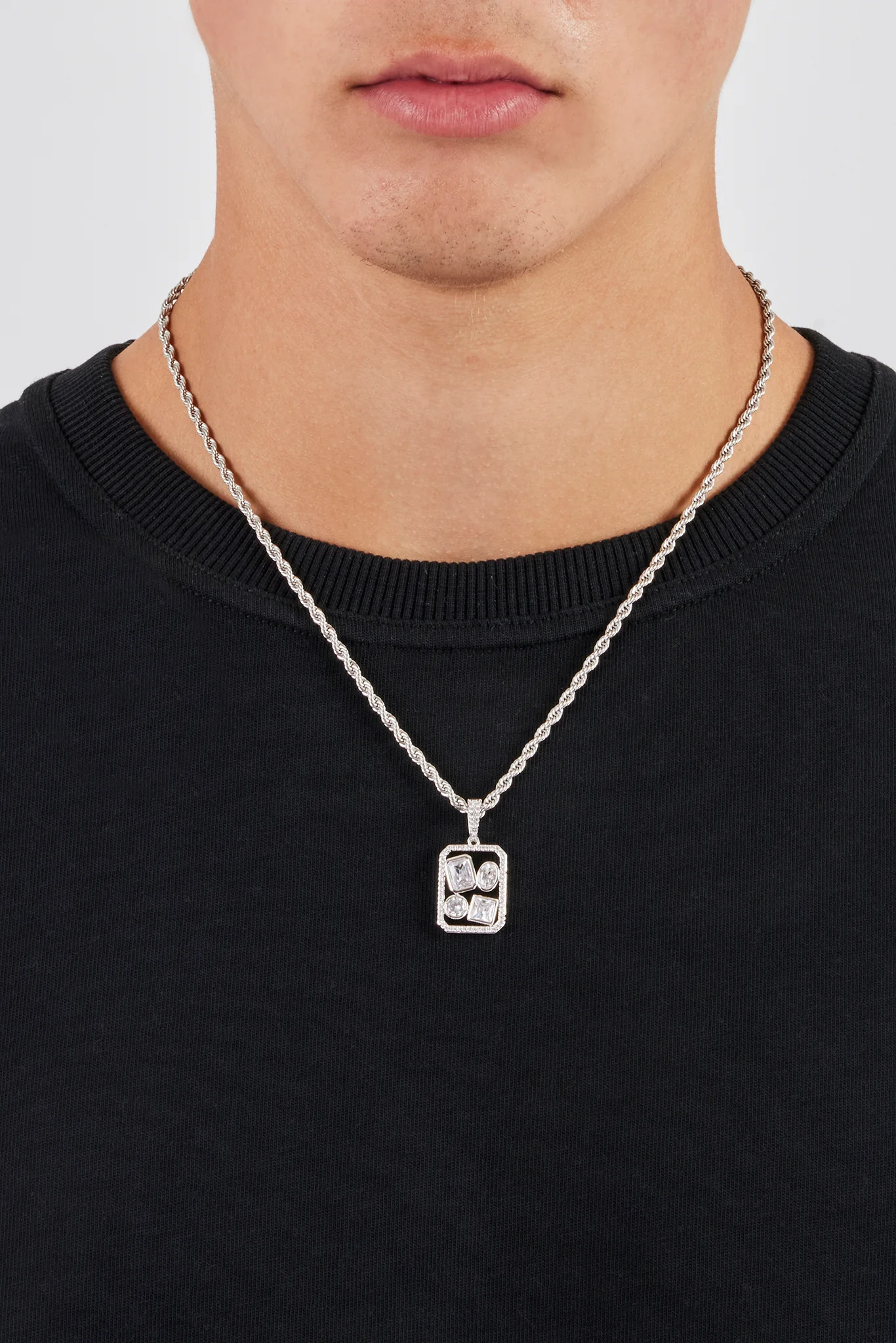 Iced Gemstone Pendant - 20mm - Image 3