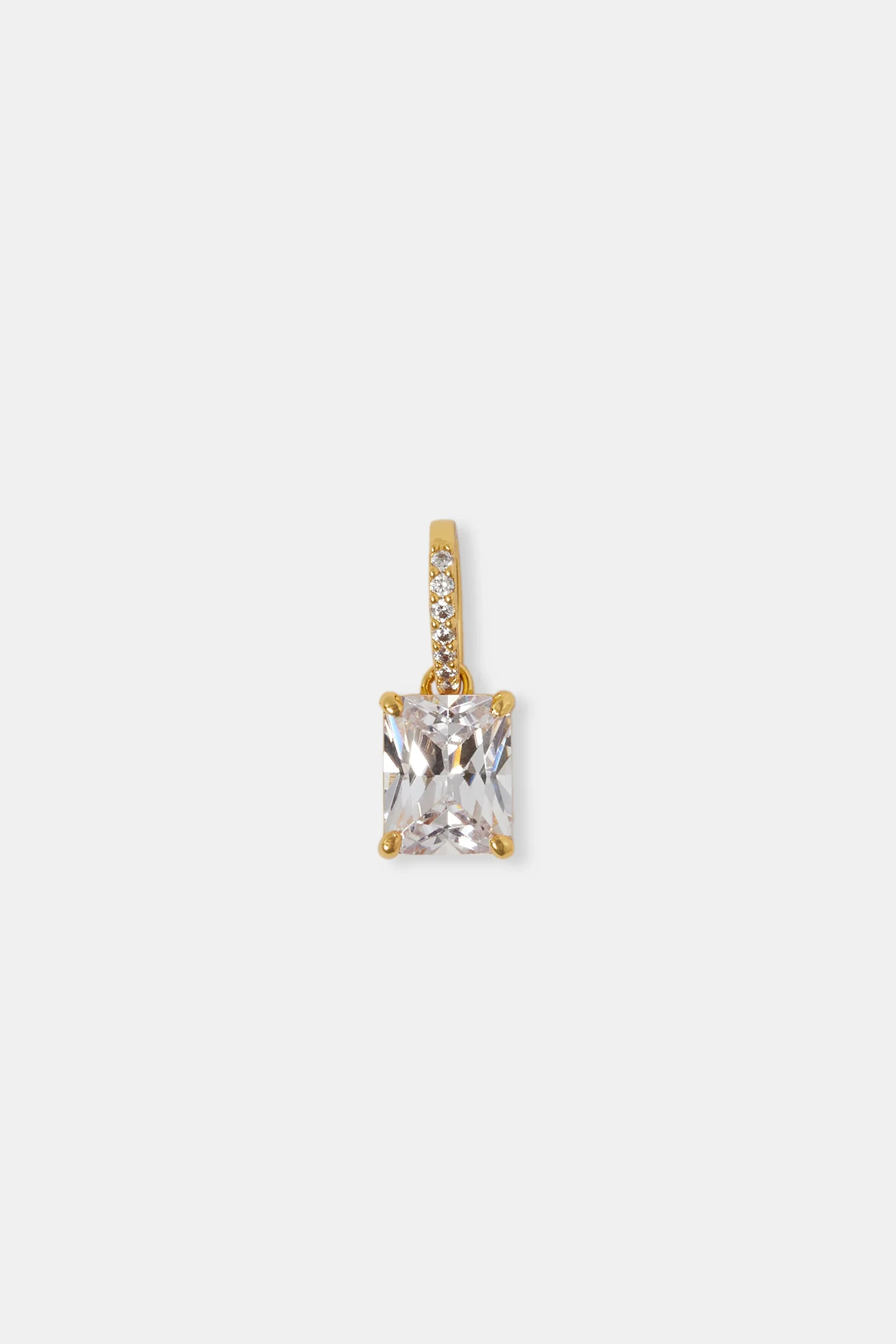 Iced Gemstone Pendant & 3mm Tennis Chain - Gold - Image 2