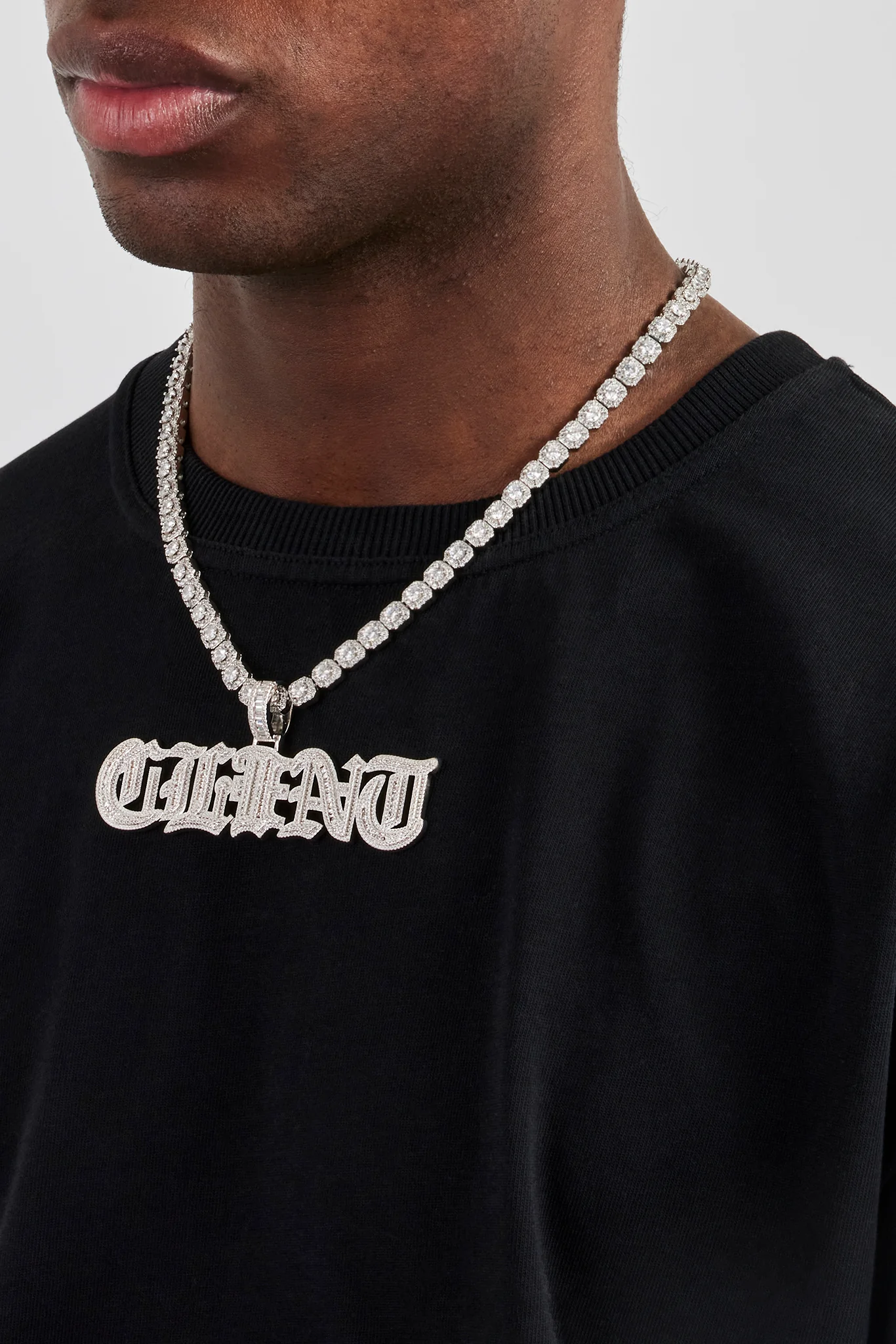 Iced Gothic Font Letter Pendant - 25mm - Image 3