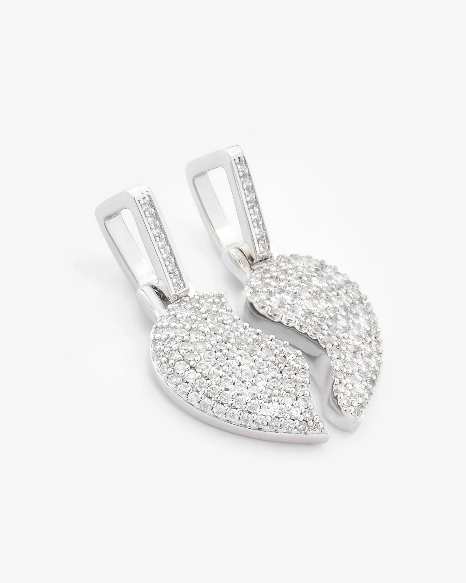 Iced Half Heart Pendant - Image 2