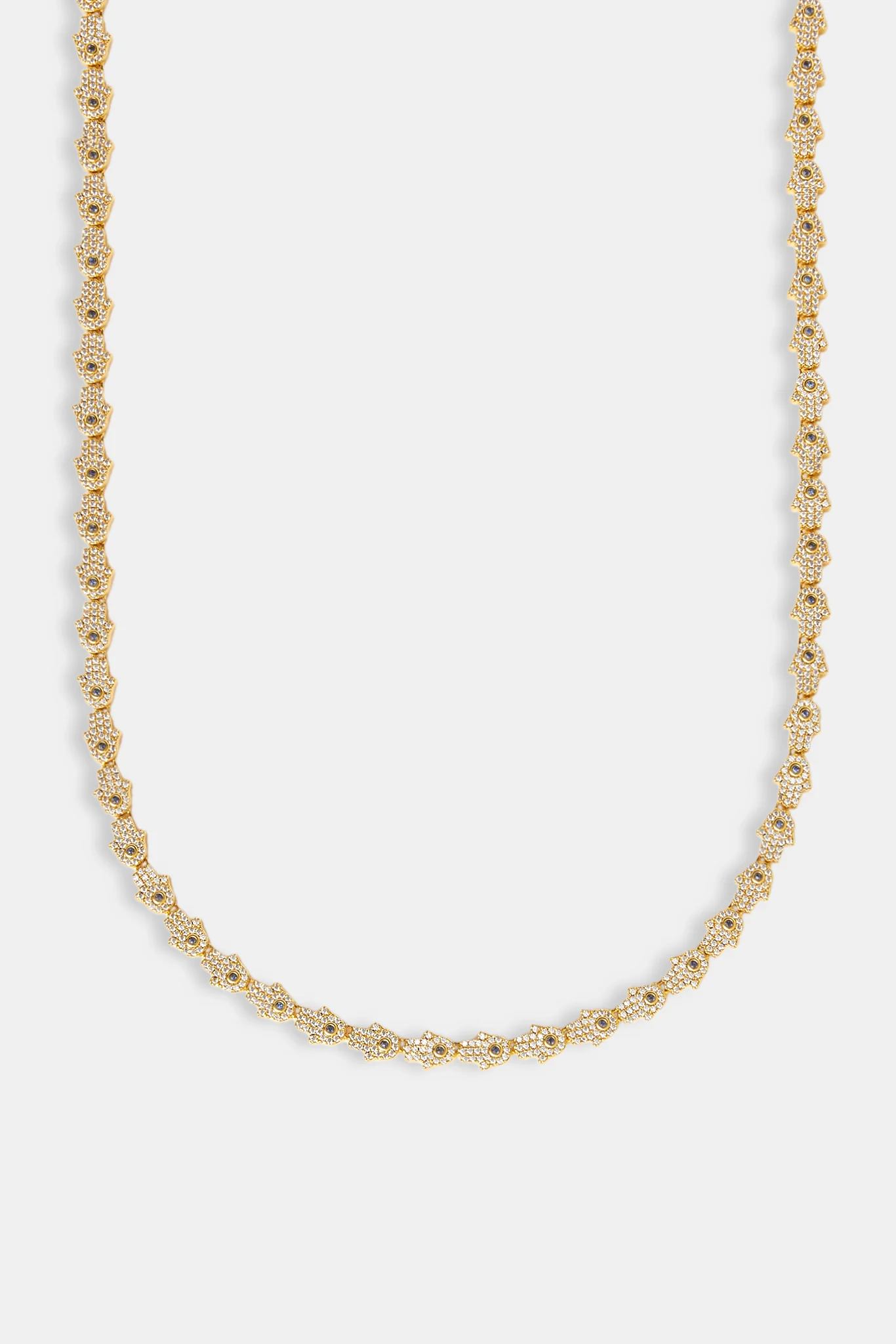 Iced Hamsa Hand Chain - 6mm - Image 2